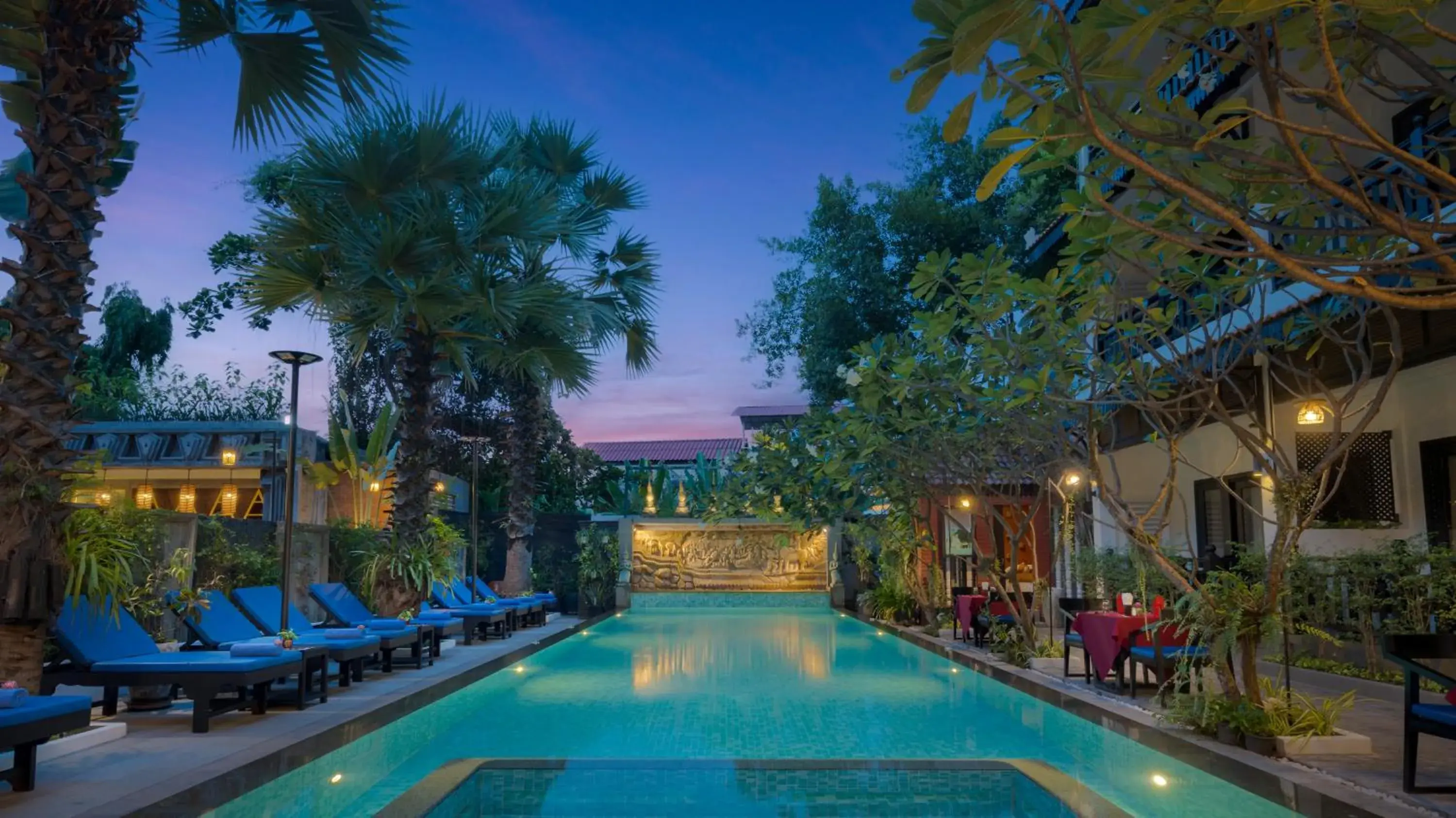 Pool view in Khmer Mansion Boutique Hotel Pool view in Khmer Mansion Boutique Hotel