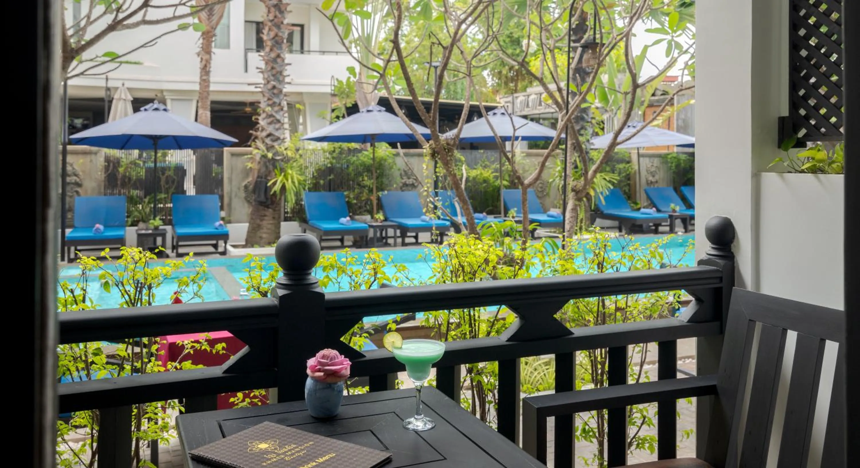 Pool view in Khmer Mansion Boutique Hotel