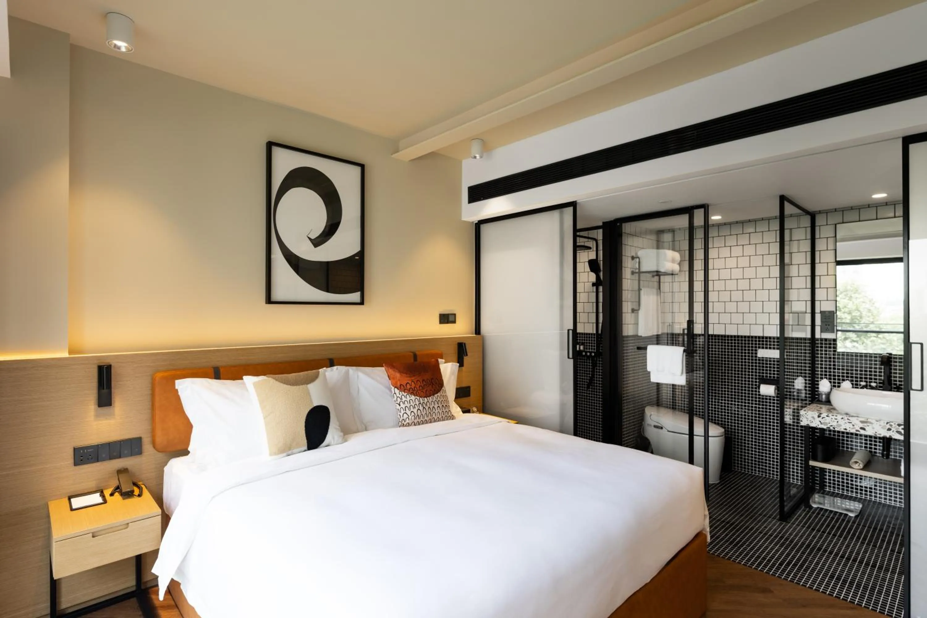 Bed in Mia Hotel - Shanghai Xuhui Jiaotong University