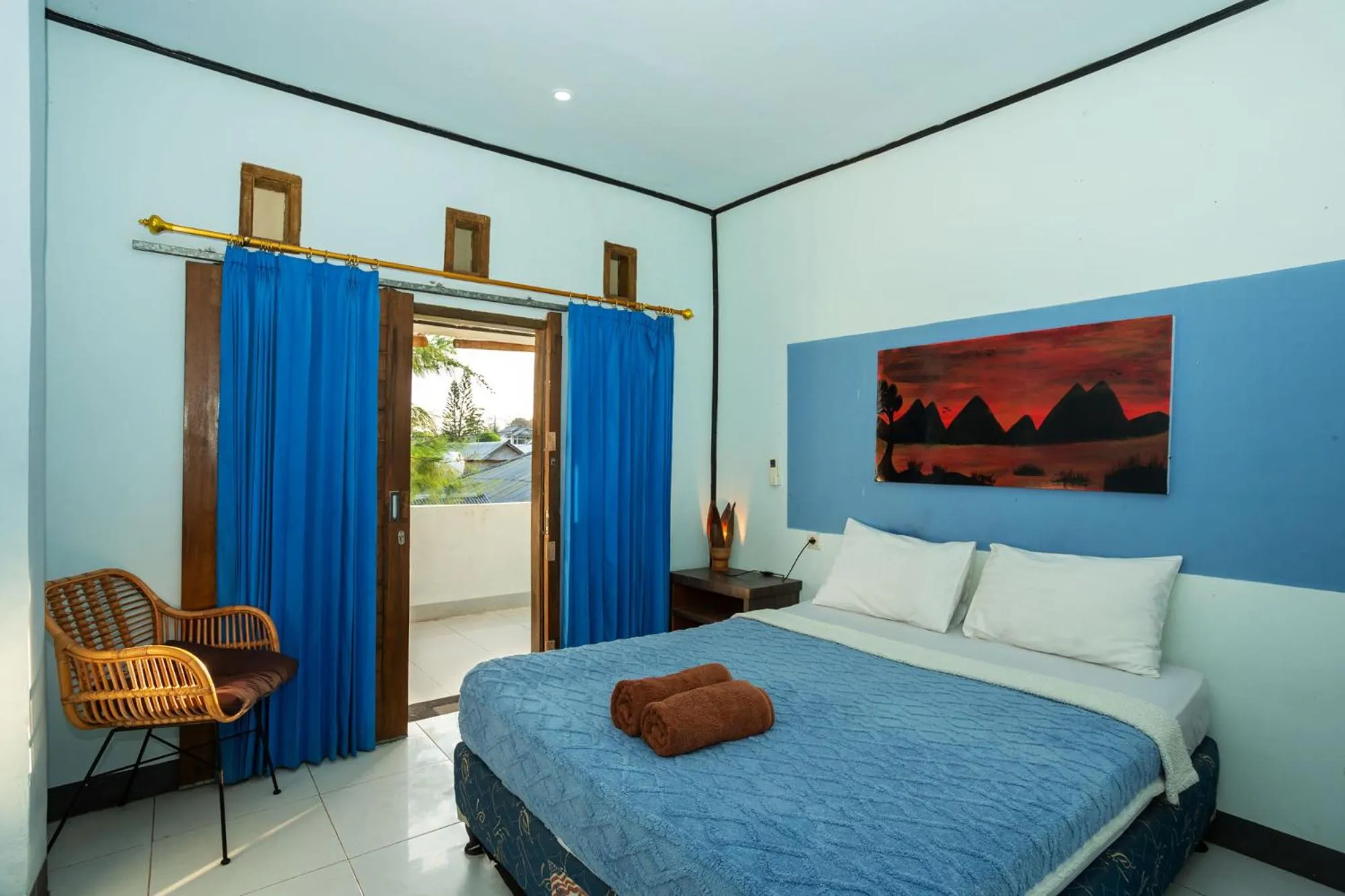 Bedroom, Bed in Creative Trawangan Stay