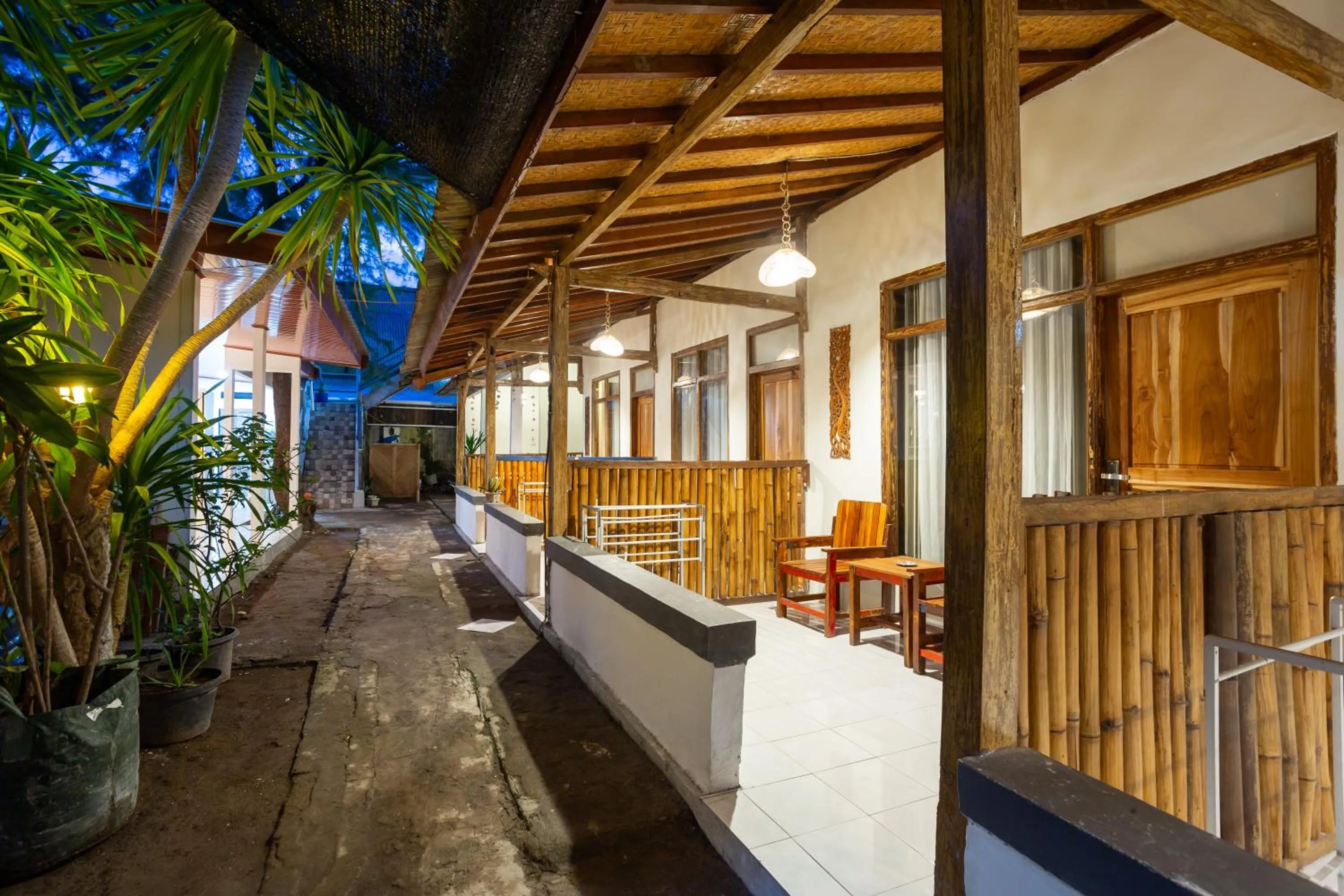 Balcony/Terrace in Creative Trawangan Stay