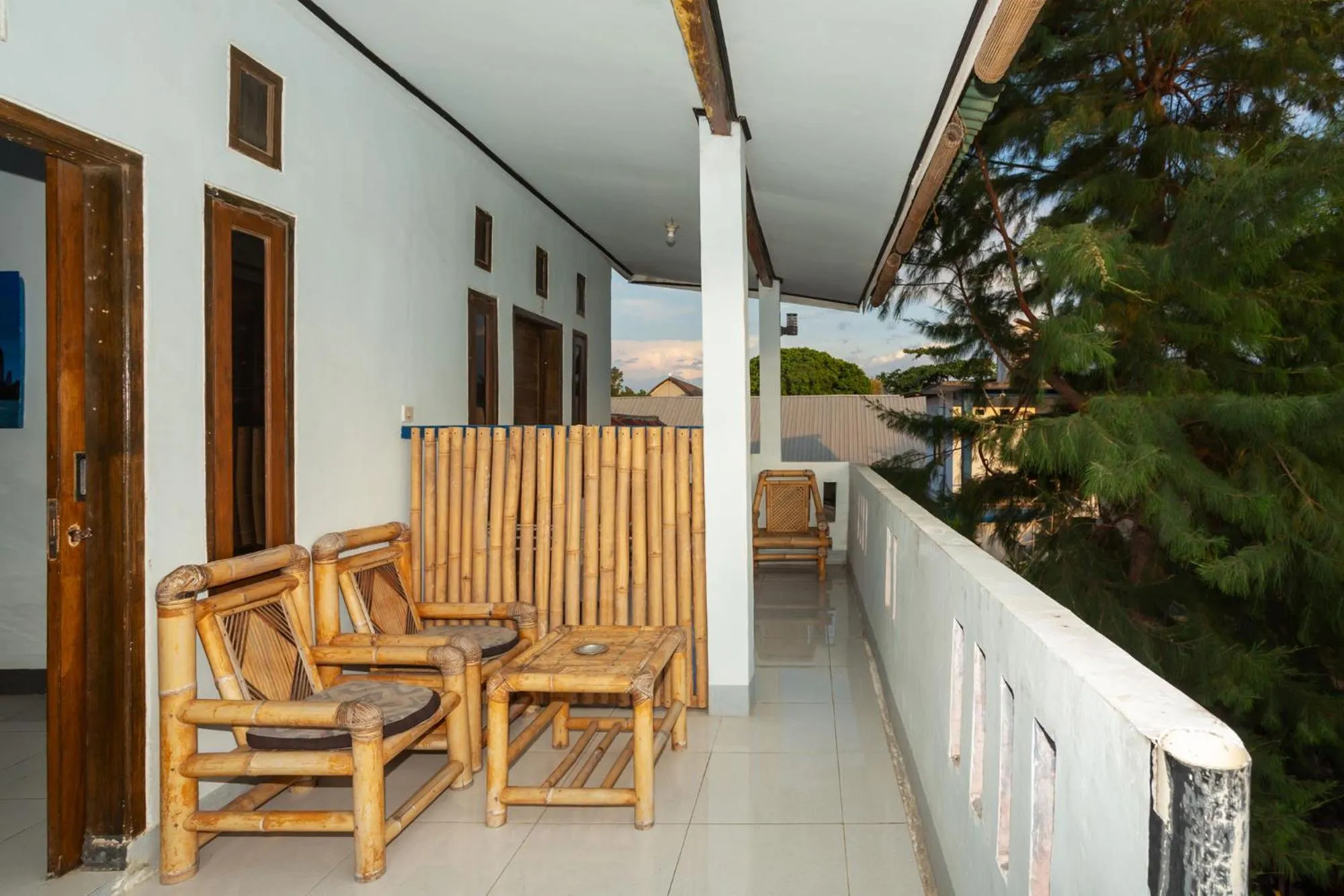 Balcony/Terrace in Creative Trawangan Stay