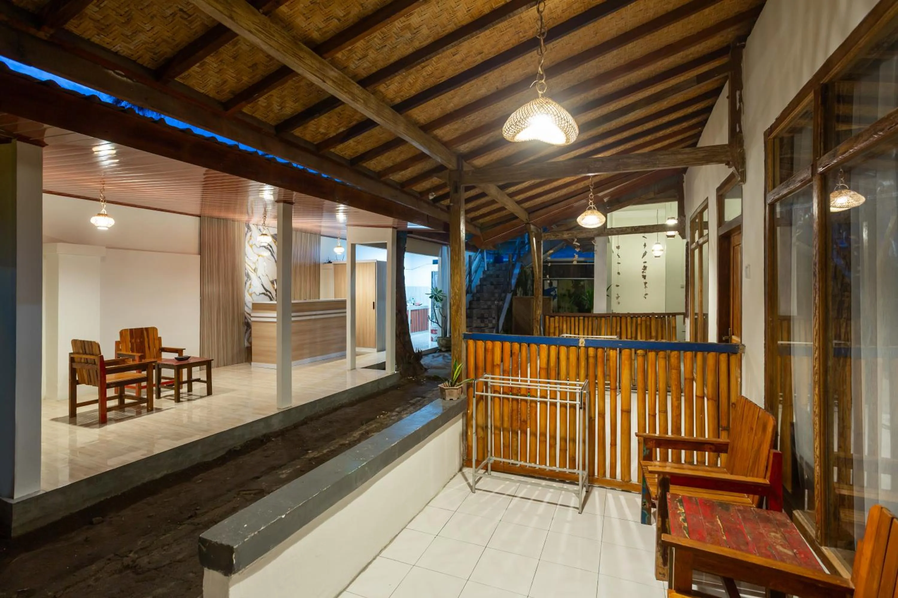 Balcony/Terrace in Creative Trawangan Stay