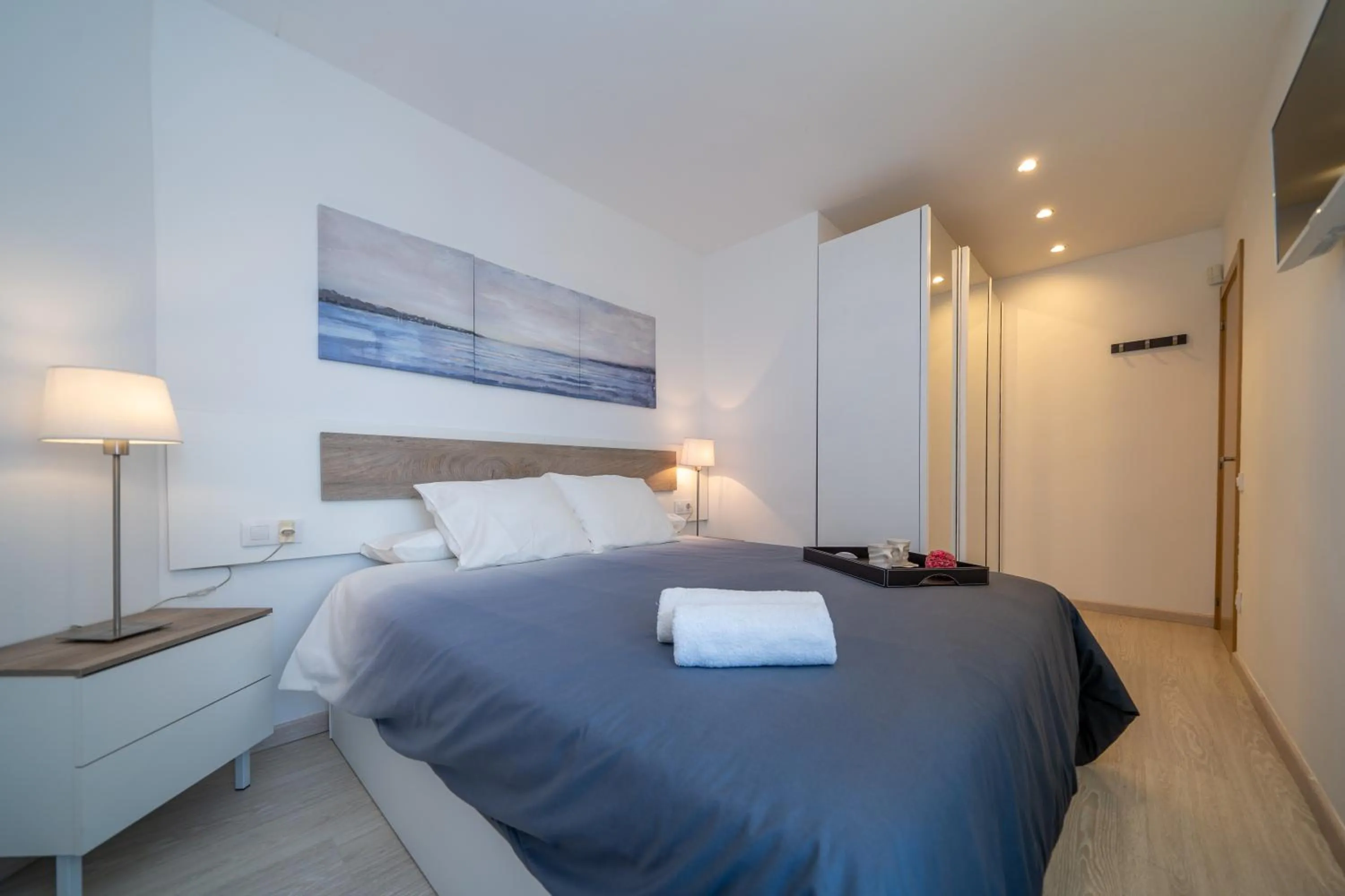 Bedroom, Bed in HomeHolidaysRentals Bluemar-Costa Barcelona