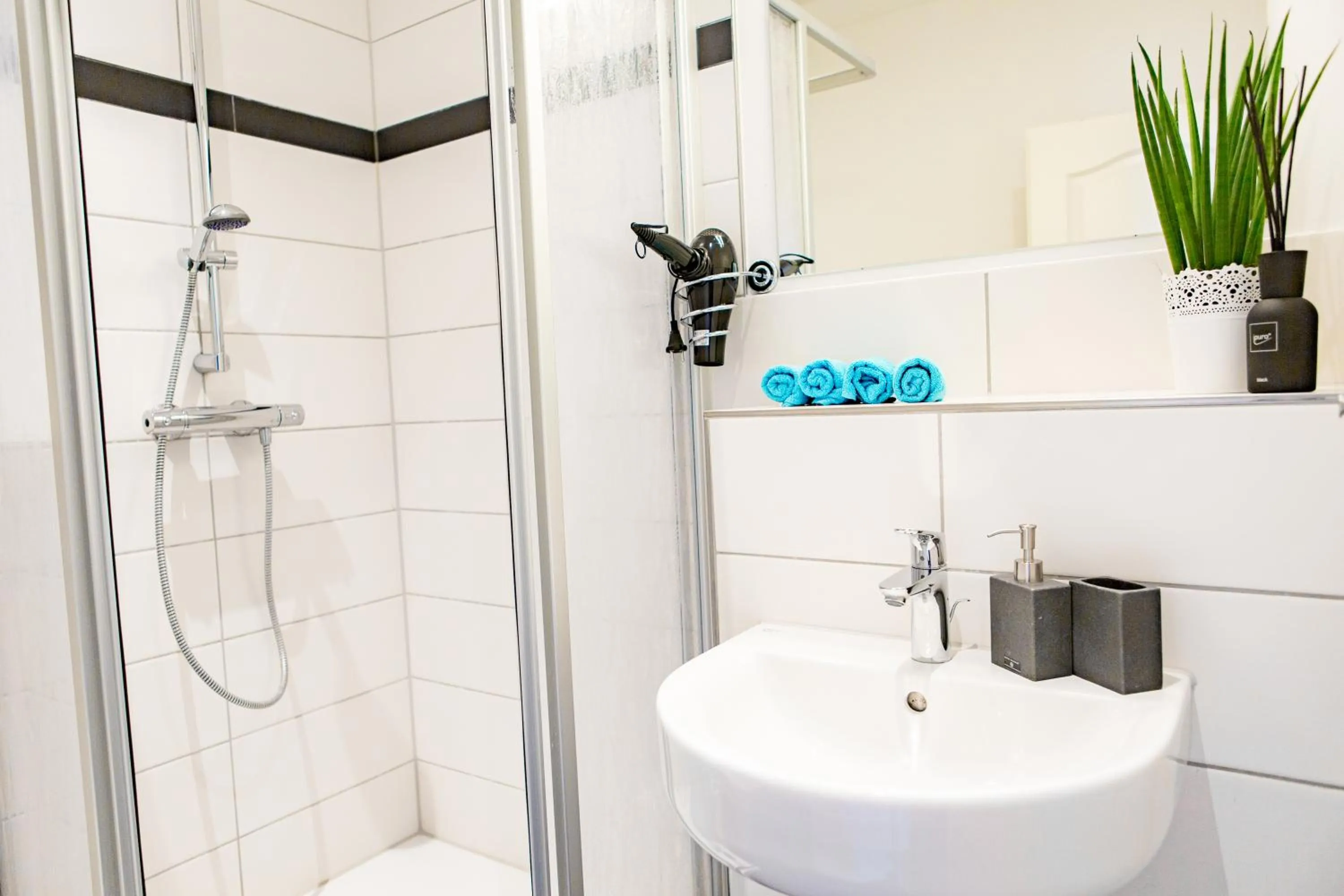 Shower in Hentschels Apartments