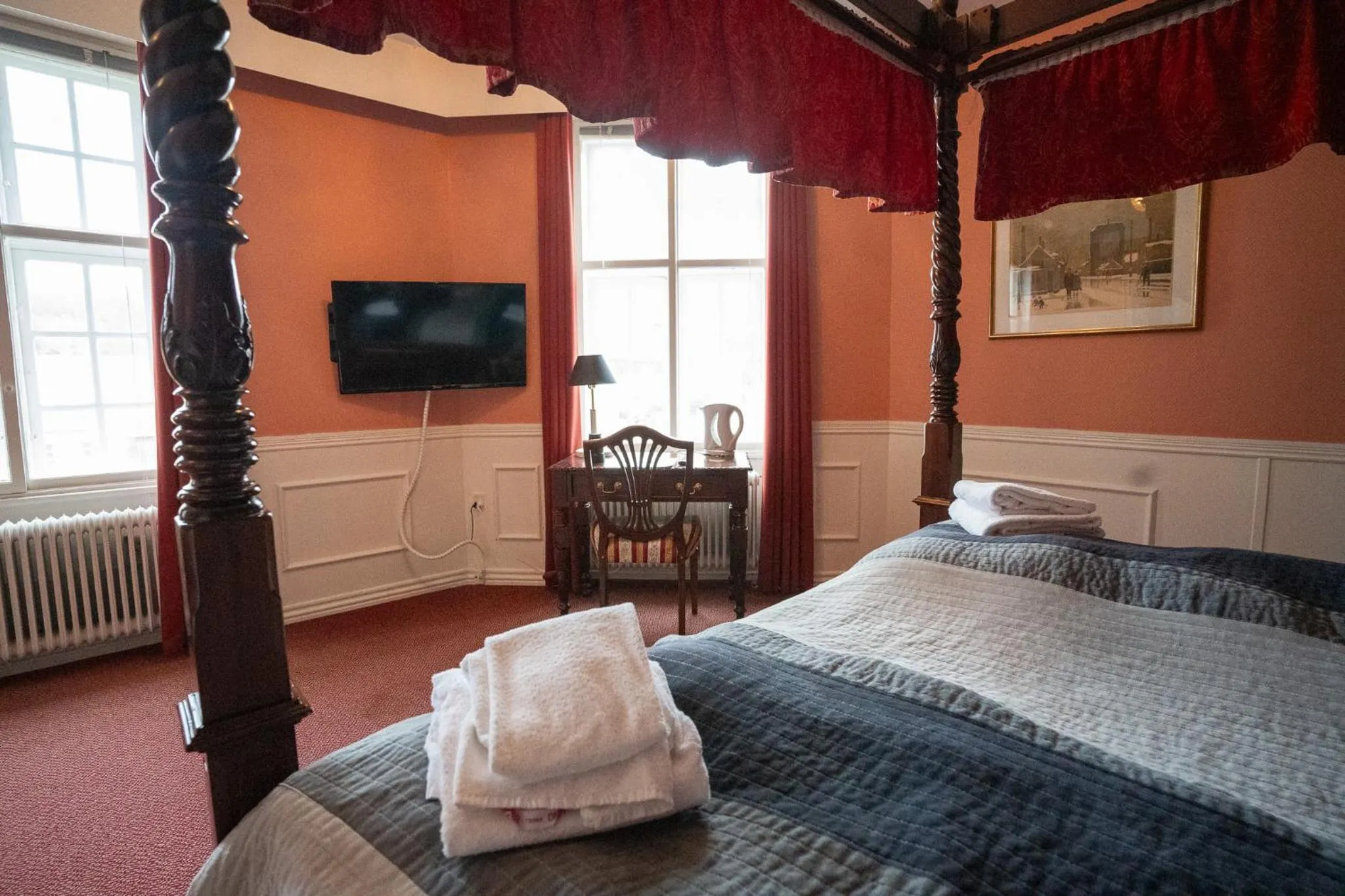 Bed in Frederiksværk Hotel