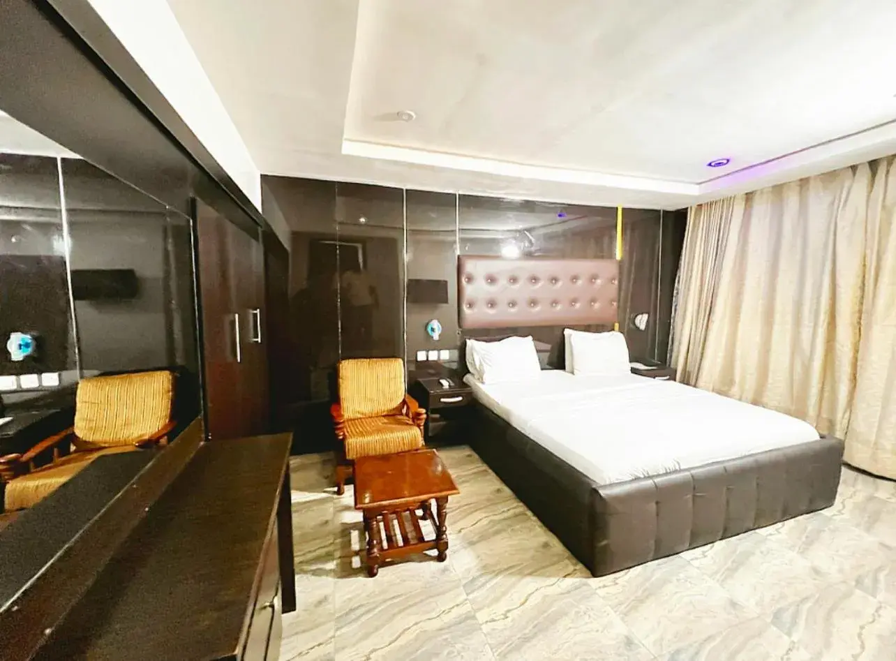 View (from property/room), Bed in Grey Residence View (from property/room), Bed in Grey Residence