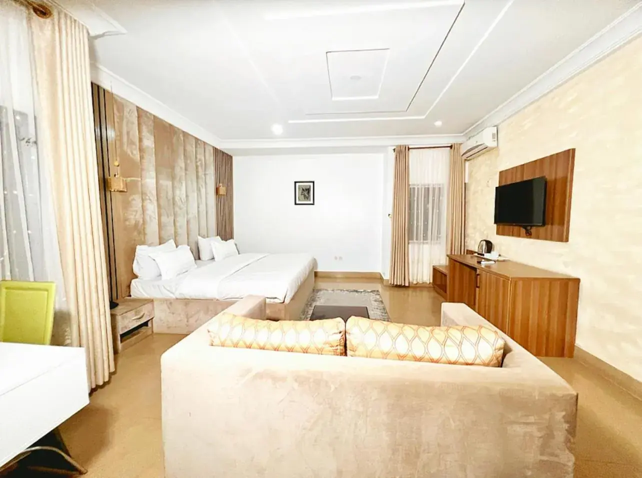 View (from property/room), Bed in Grey Residence View (from property/room), Bed in Grey Residence