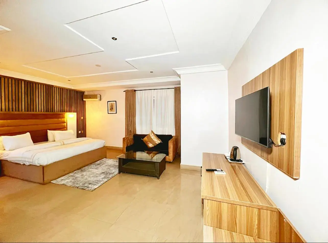 View (from property/room), Bed in Grey Residence View (from property/room), Bed in Grey Residence