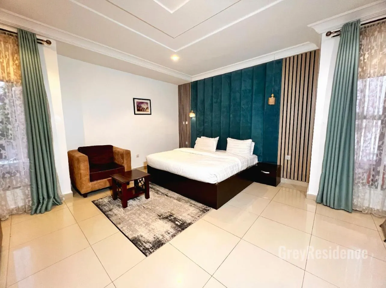 Bed in Grey Residence