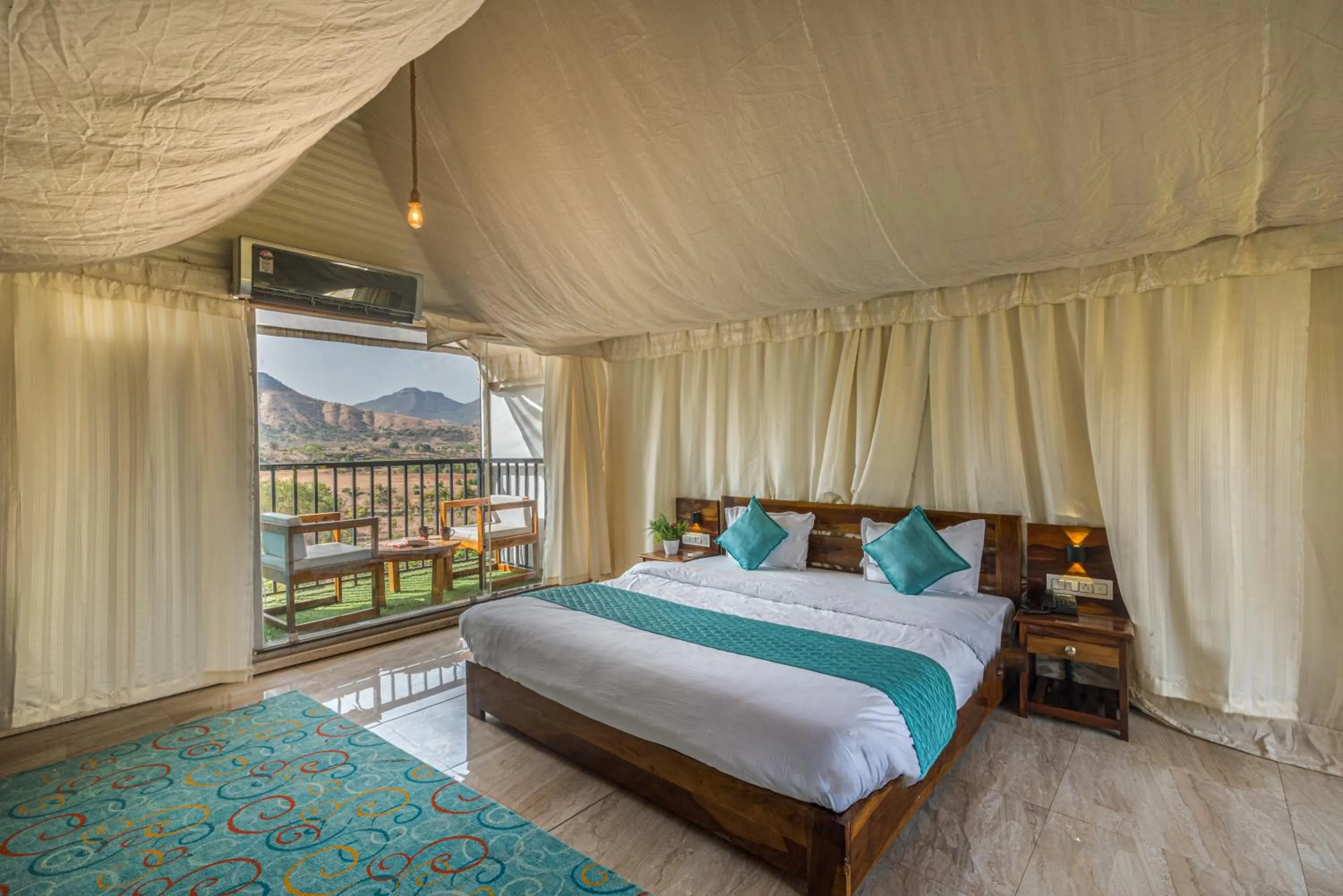 Bedroom, Bed in Wabi Sabi Resort, Igatpuri