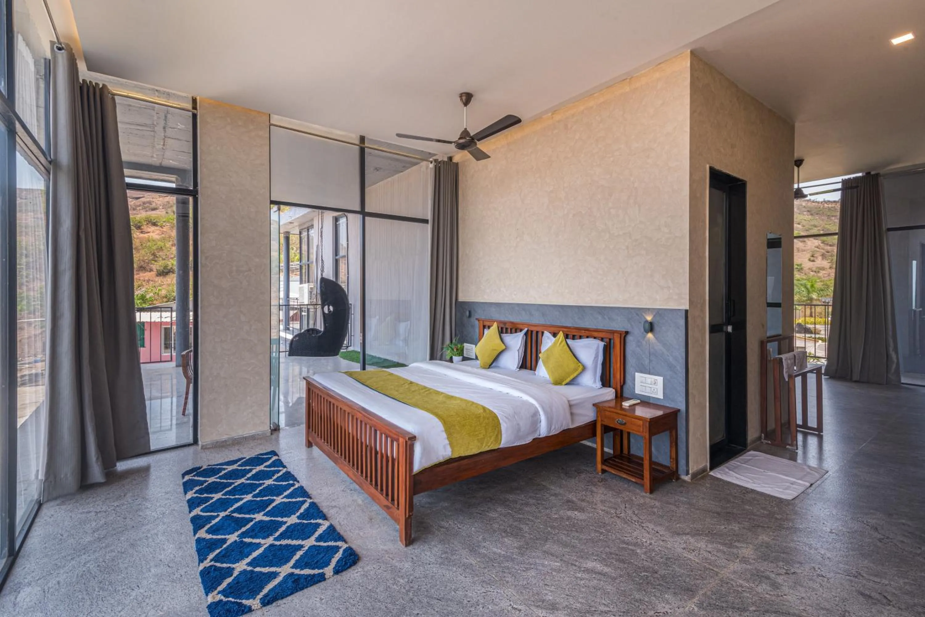 Bed in Wabi Sabi Resort, Igatpuri