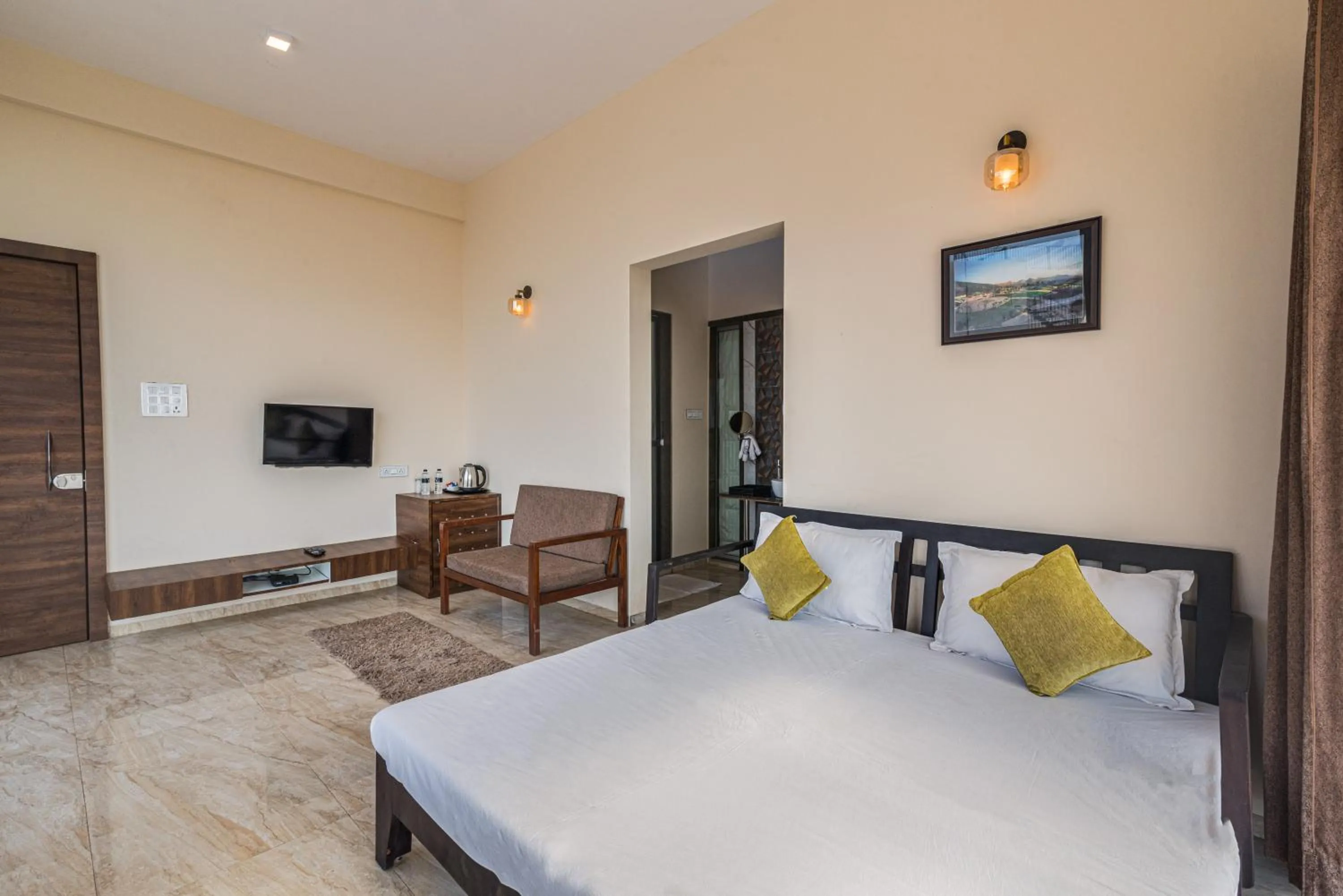 Bed in Wabi Sabi Resort, Igatpuri