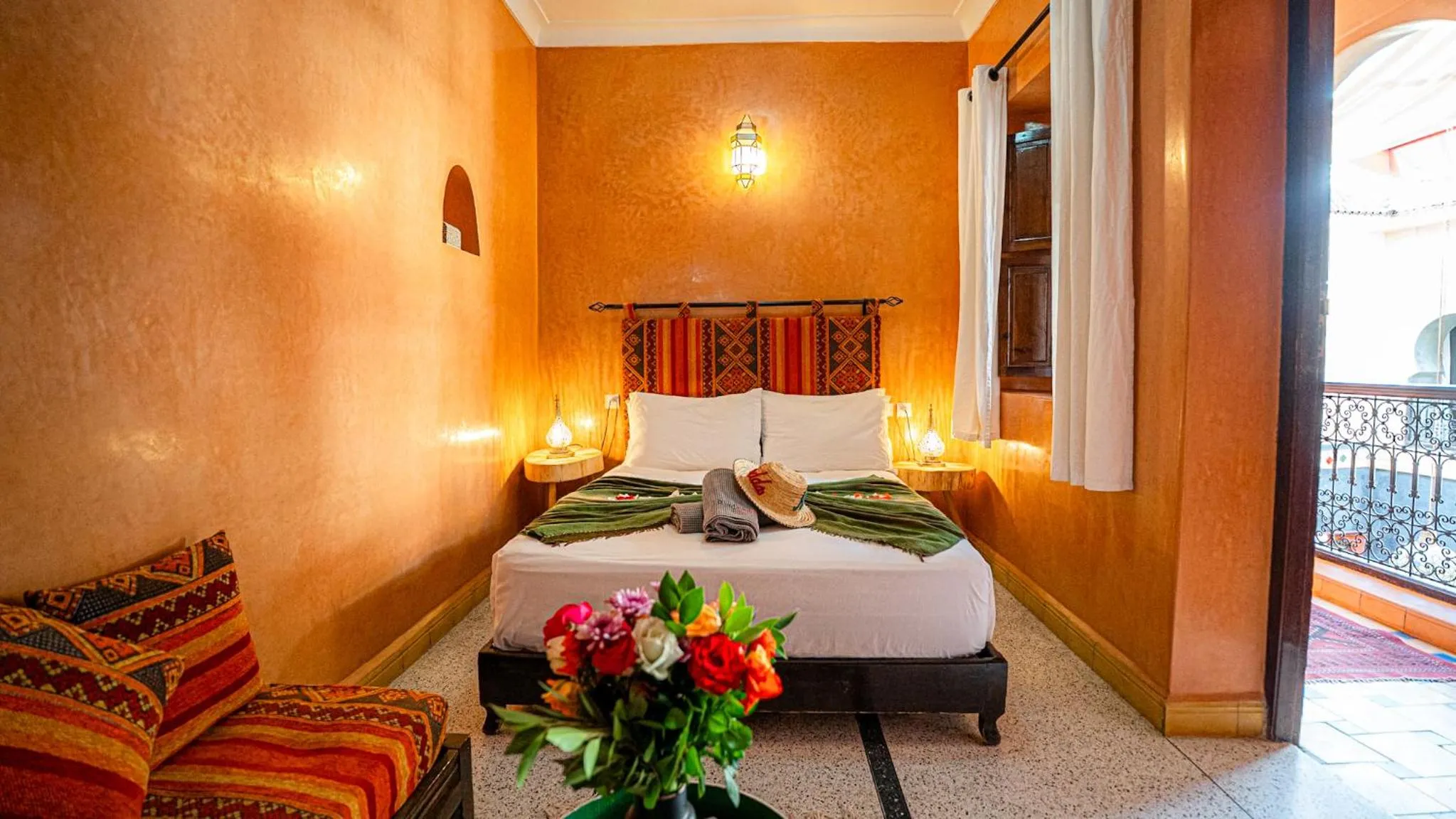 Bed in Riad Hadda