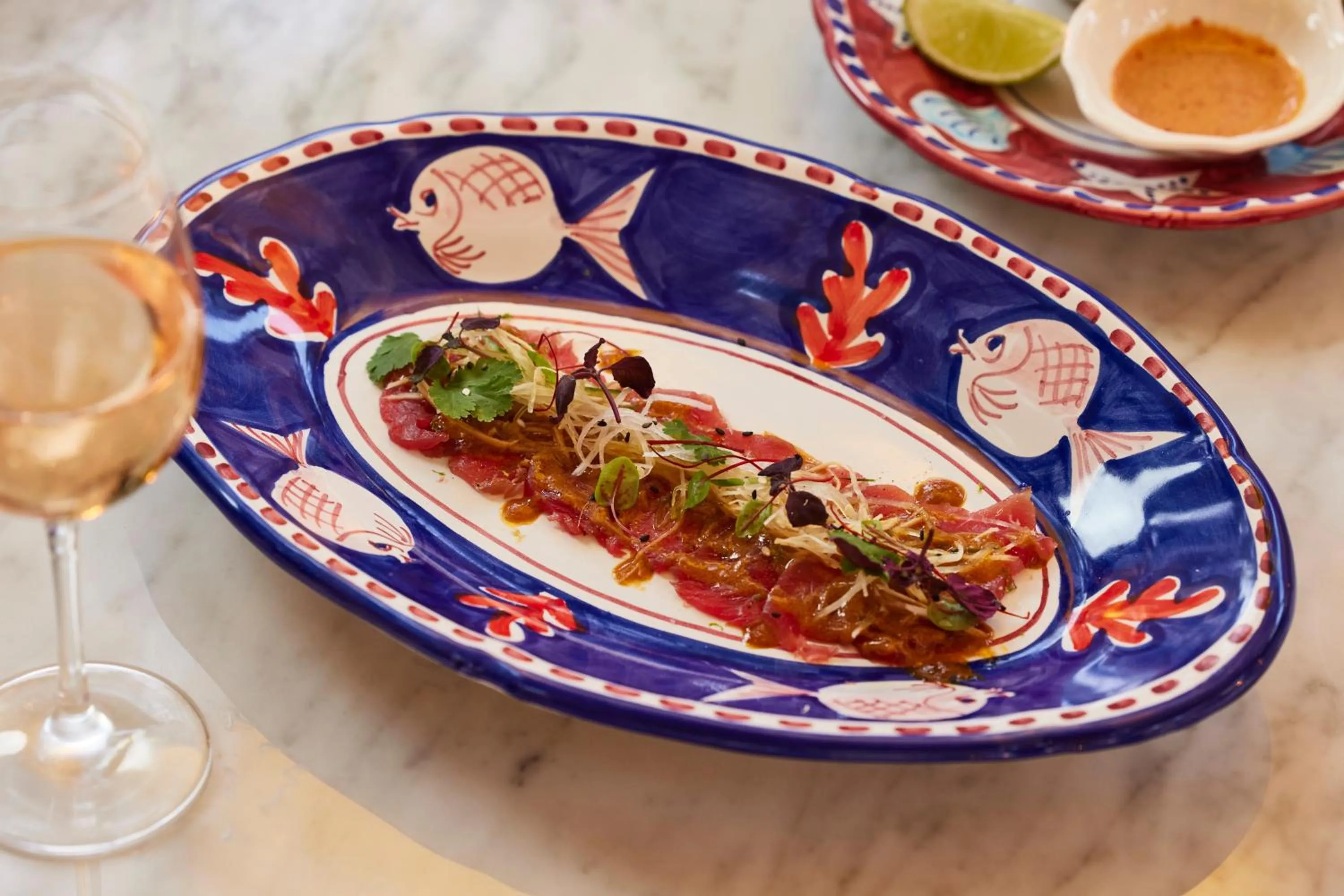 Food close-up in Tropical Hotel St Barth