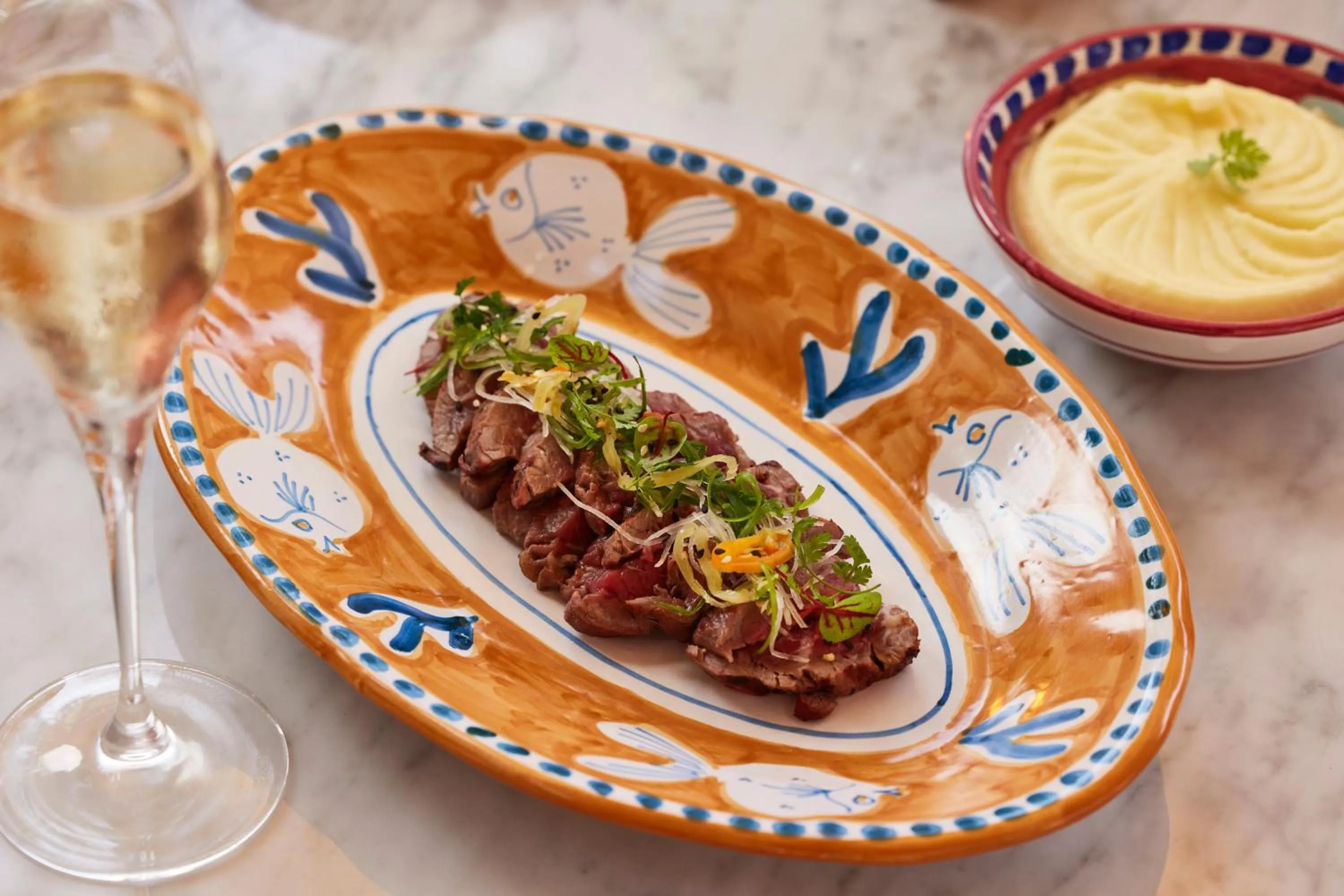 Food close-up in Tropical Hotel St Barth