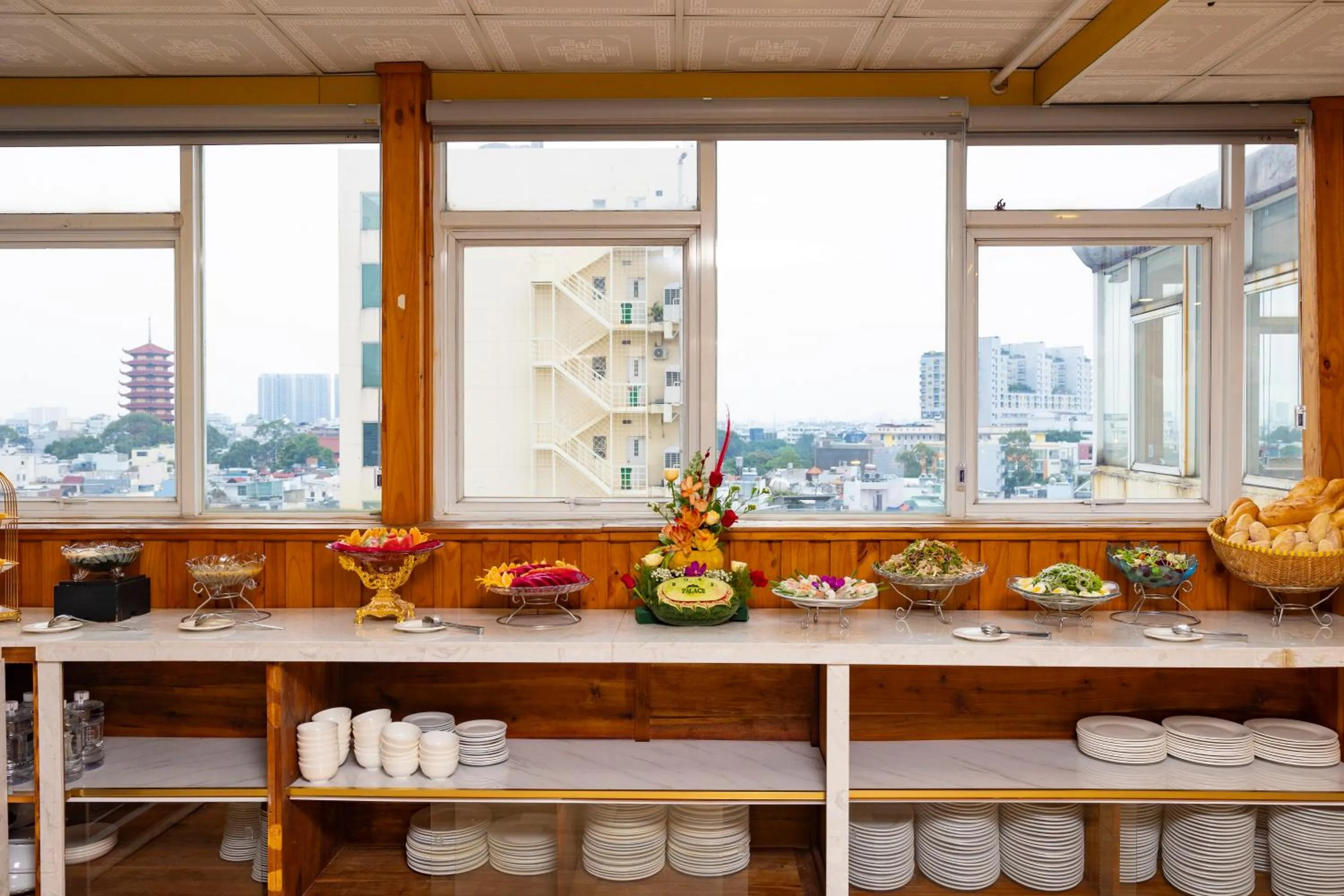 Buffet breakfast in Boss Palace Hotel