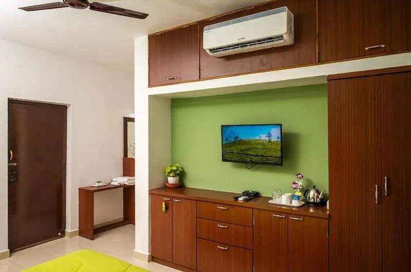 Bed in Vintage Beach Resort