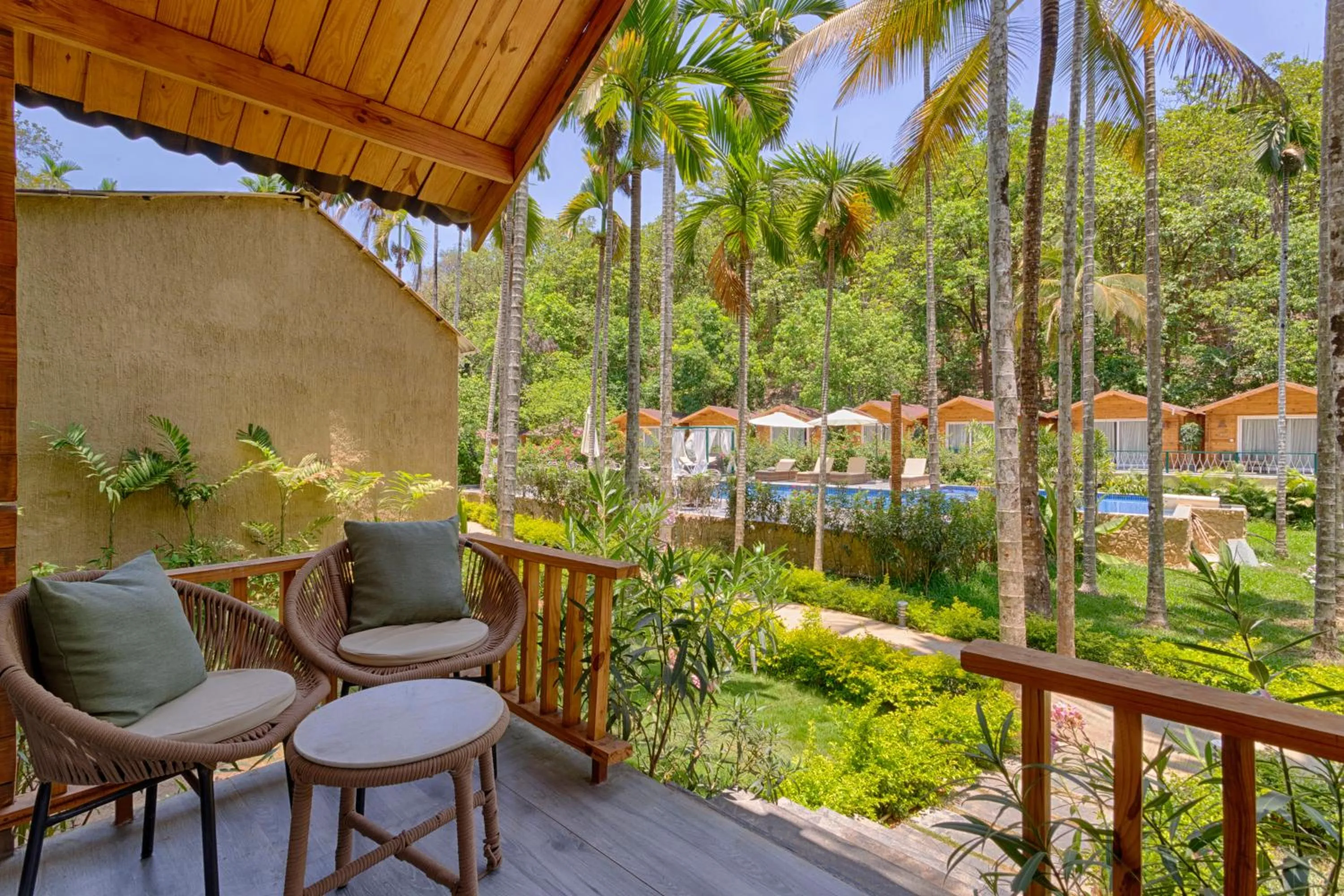 Balcony/Terrace in Stone Wood Premier Dandeli