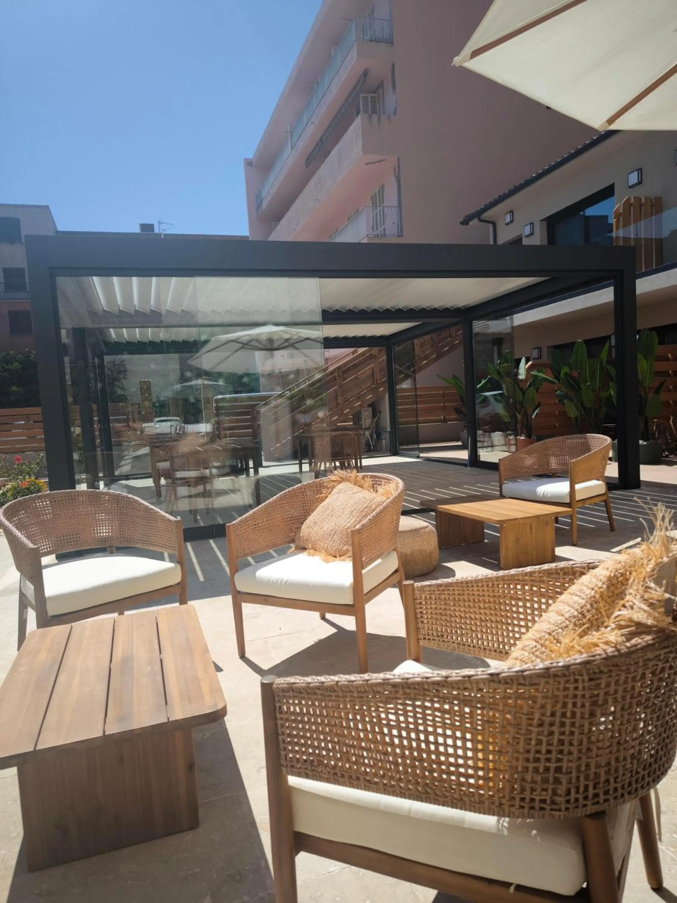 Patio in Hôtel A Stretta