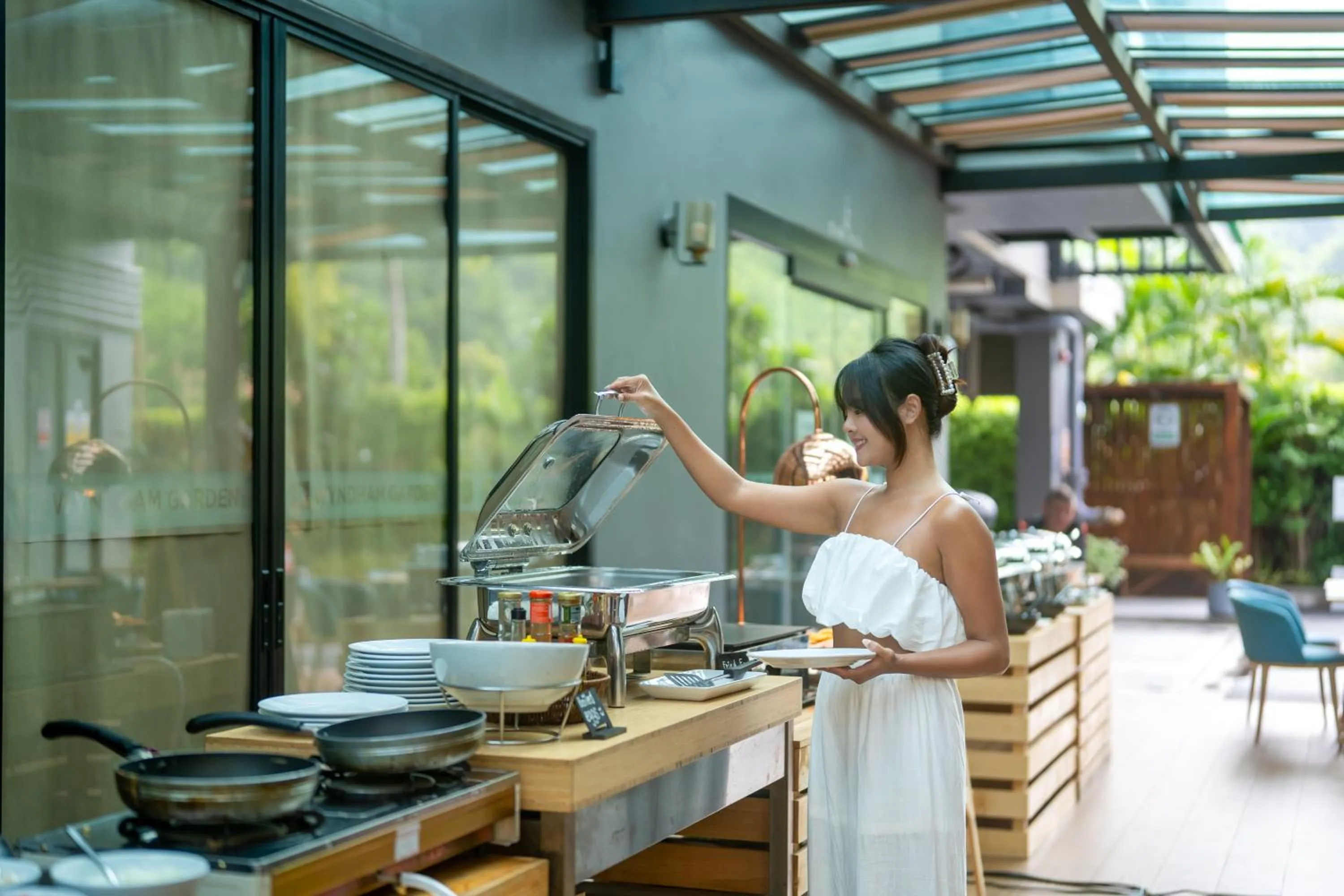 Buffet breakfast in Wyndham Garden Naithon Phuket