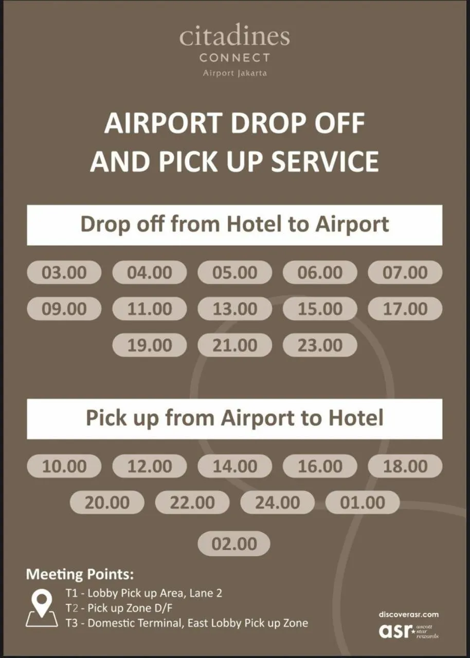 shuttle in Citadines Connect Airport Jakarta Hotel