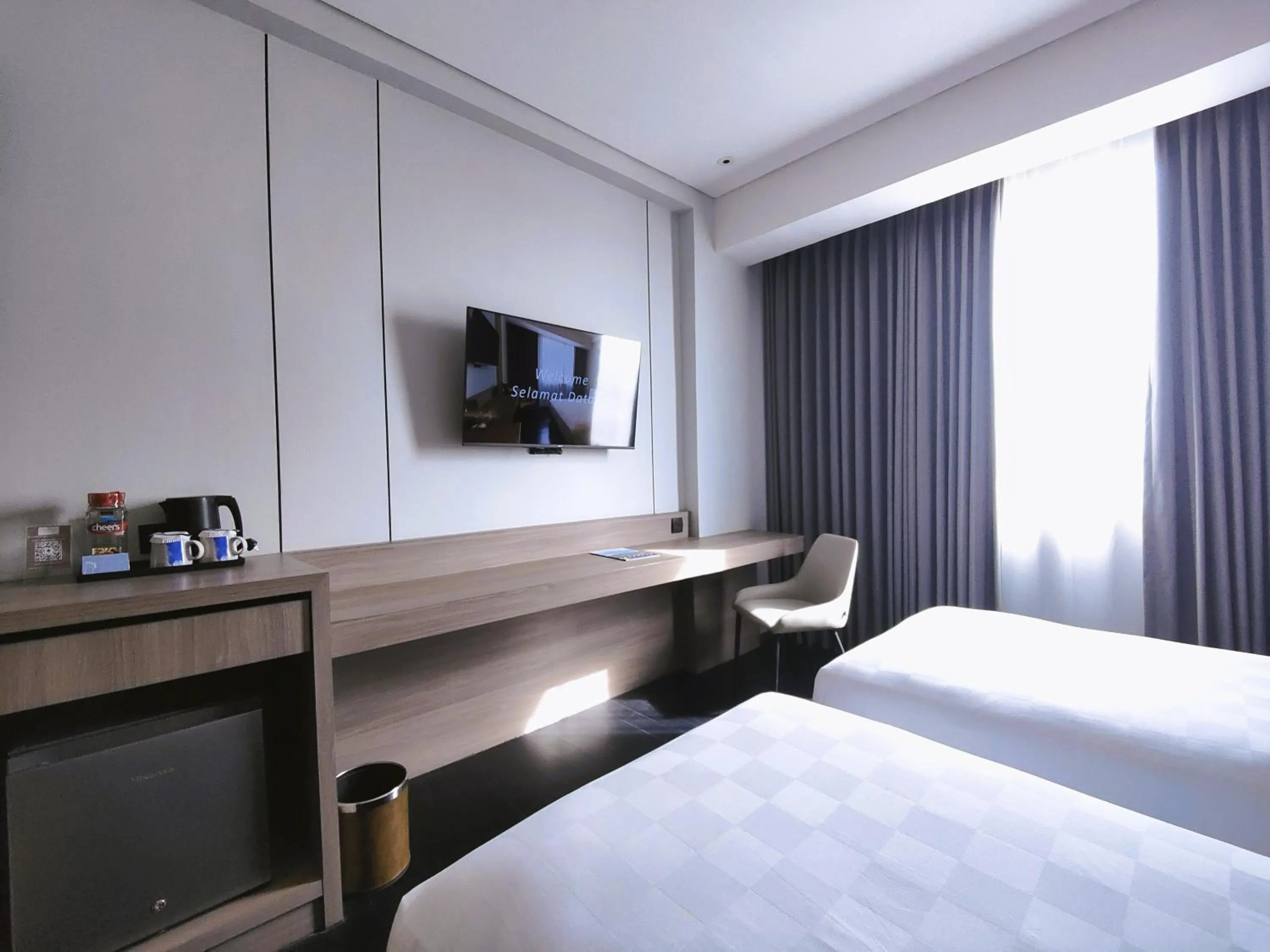 TV and multimedia, Bed in Citadines Connect Airport Jakarta Hotel