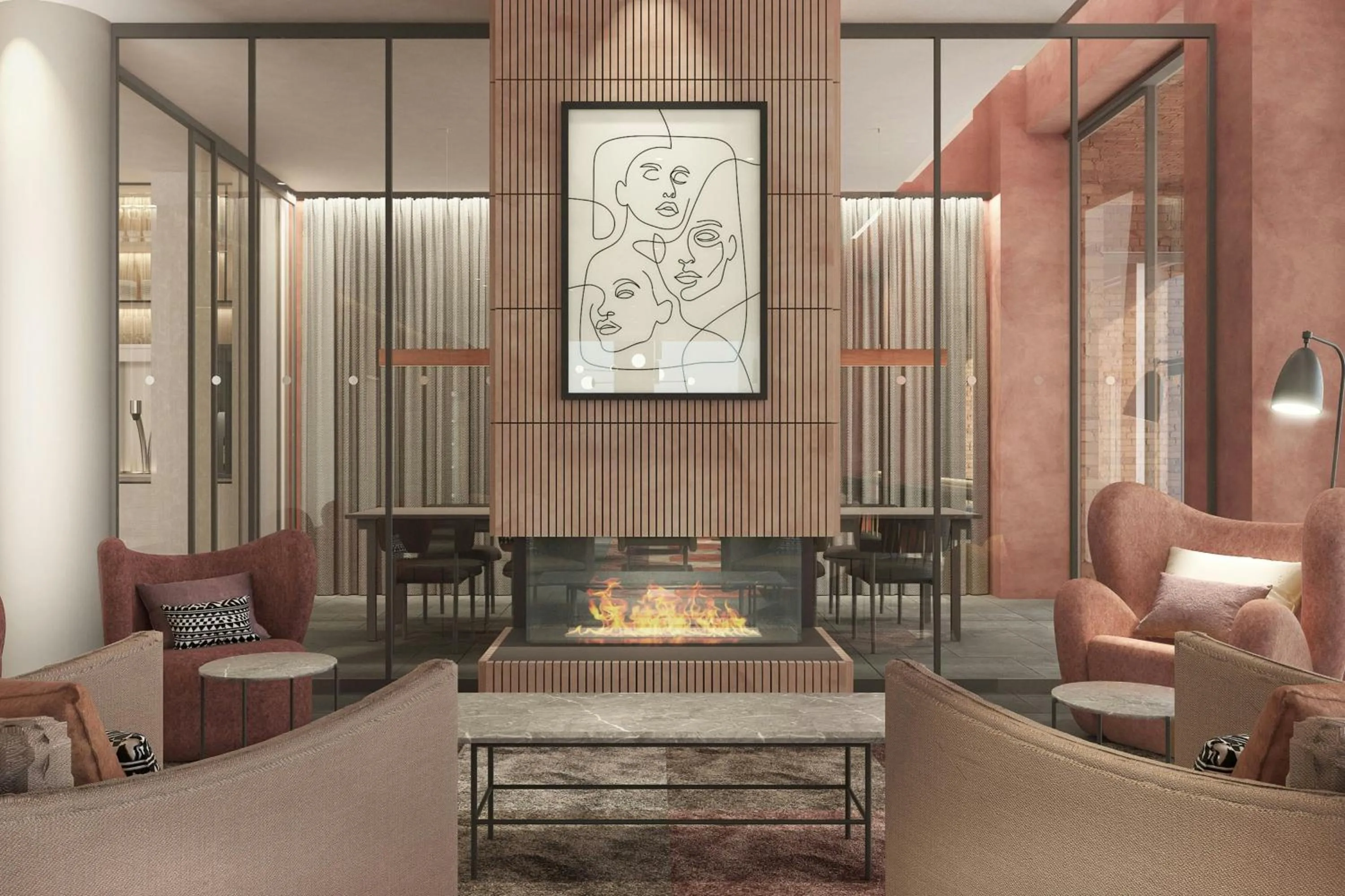 Lounge or bar in Residence Inn by Marriott Copenhagen Nordhavn