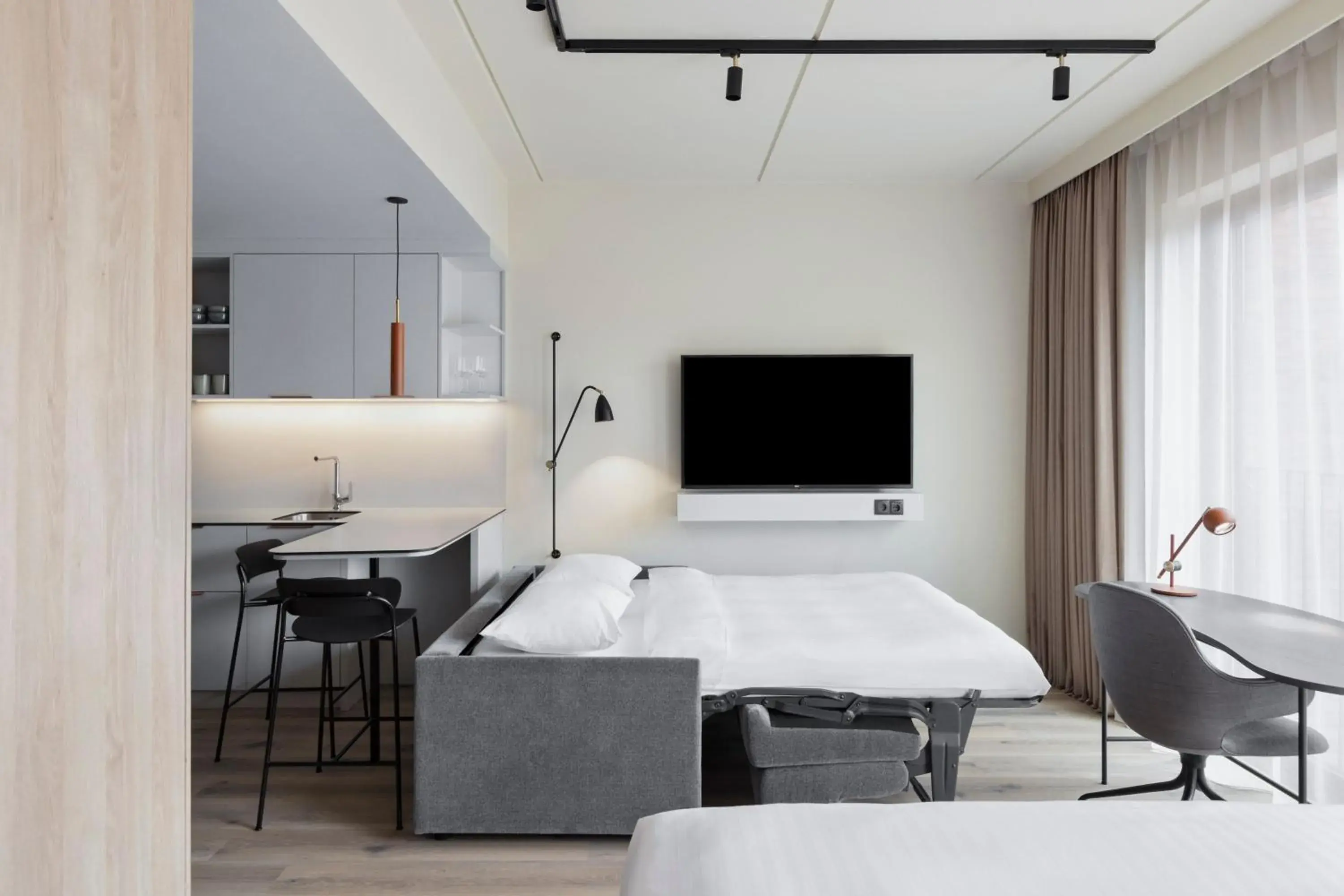 Family Studio with Sofa Bed and Courtyard View in Residence Inn by Marriott Copenhagen Nordhavn Family Studio with Sofa Bed and Courtyard View in Residence Inn by Marriott Copenhagen Nordhavn