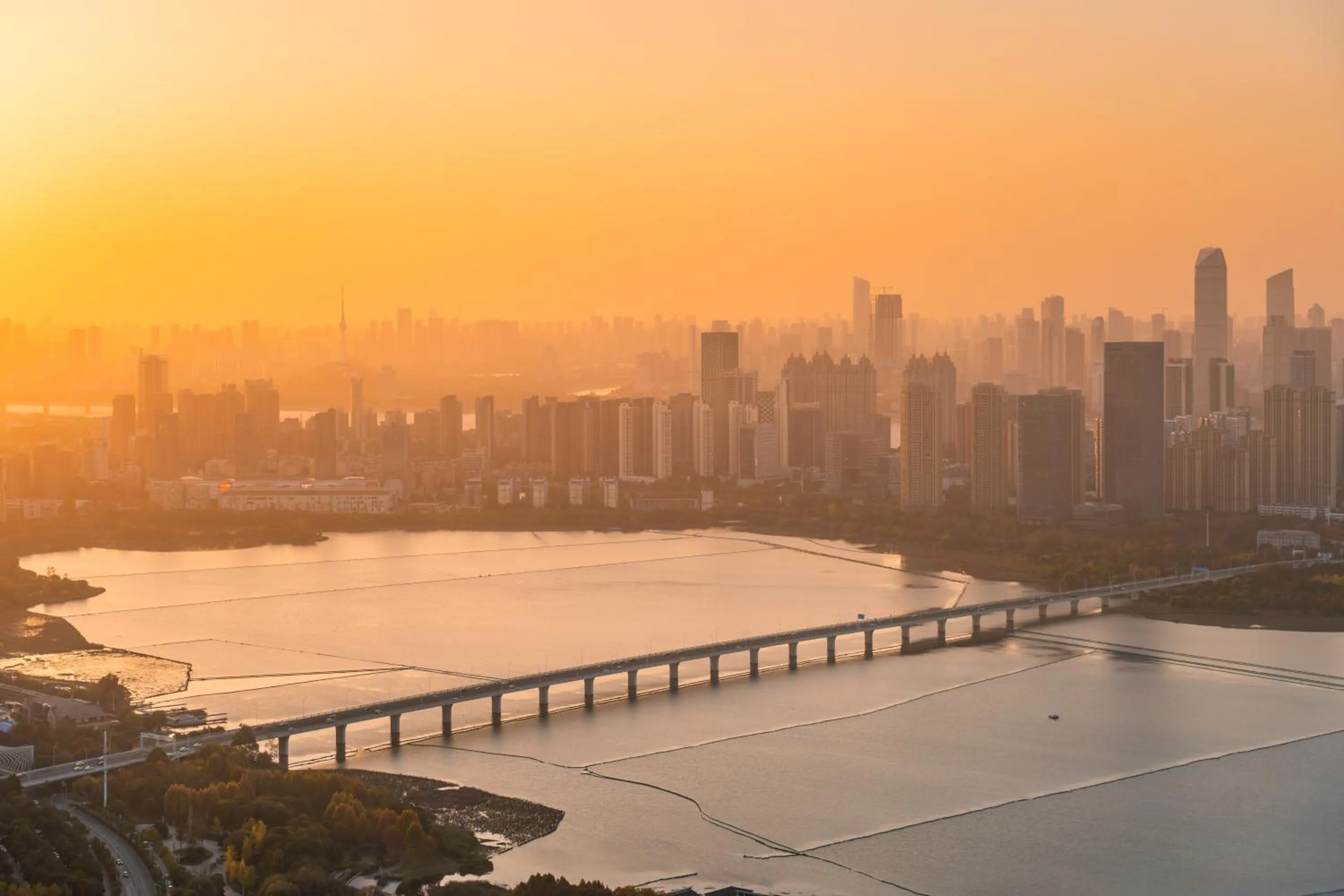 Lake view in Wuhan Marriott Hotel Wuchang