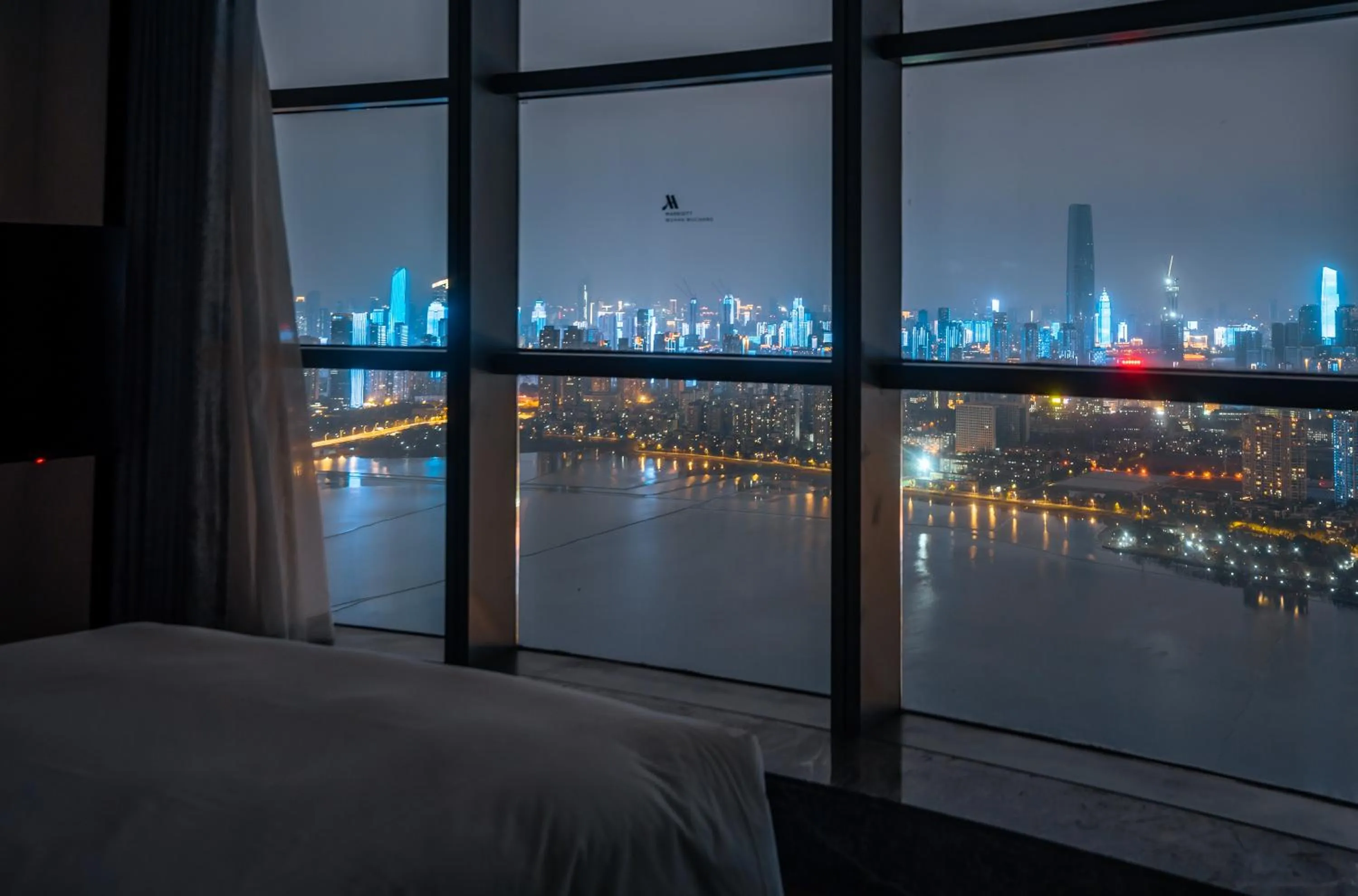 Nearby landmark, Bed in Wuhan Marriott Hotel Wuchang