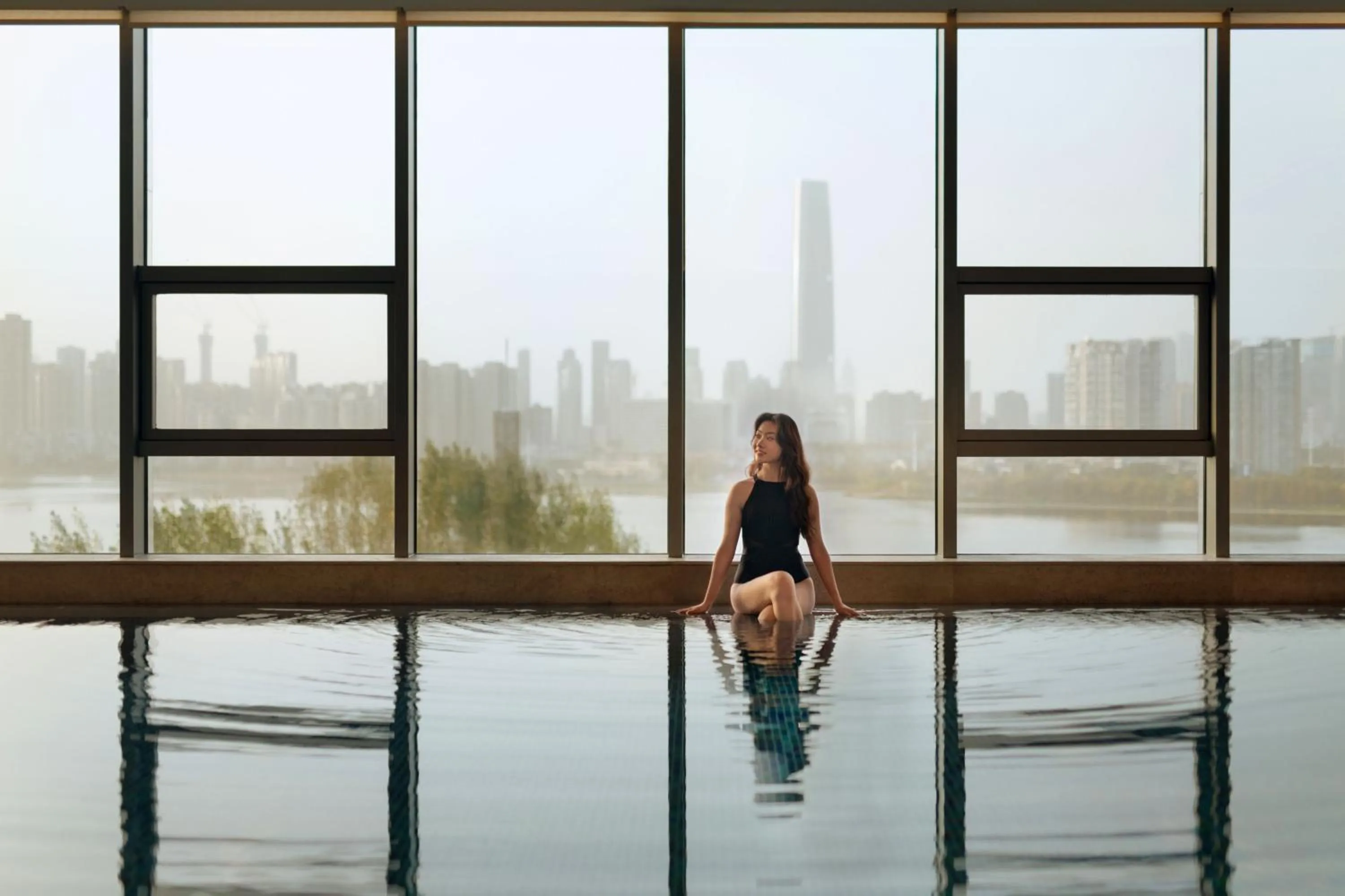 Swimming pool in Wuhan Marriott Hotel Wuchang