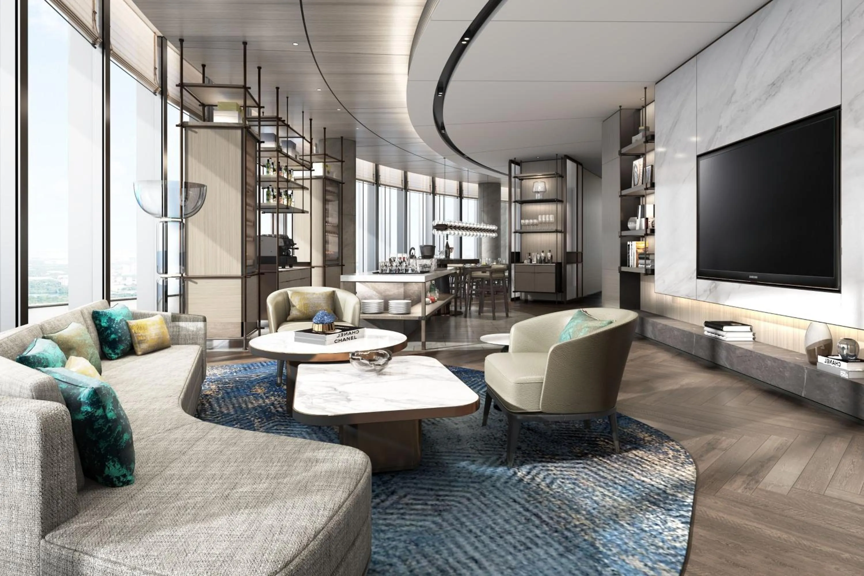 Lounge or bar in Wuhan Marriott Hotel Wuchang