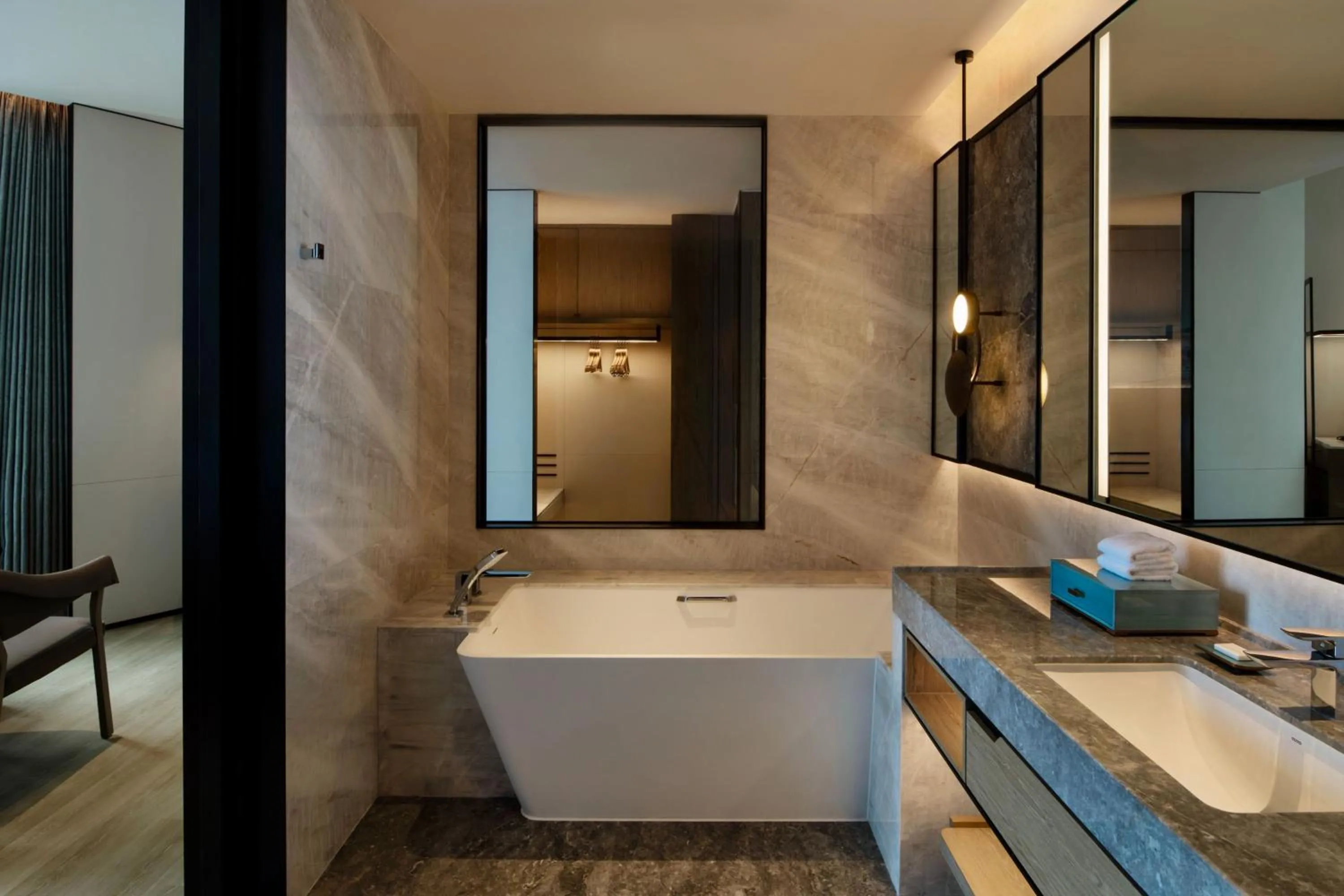 Bathroom in Wuhan Marriott Hotel Wuchang