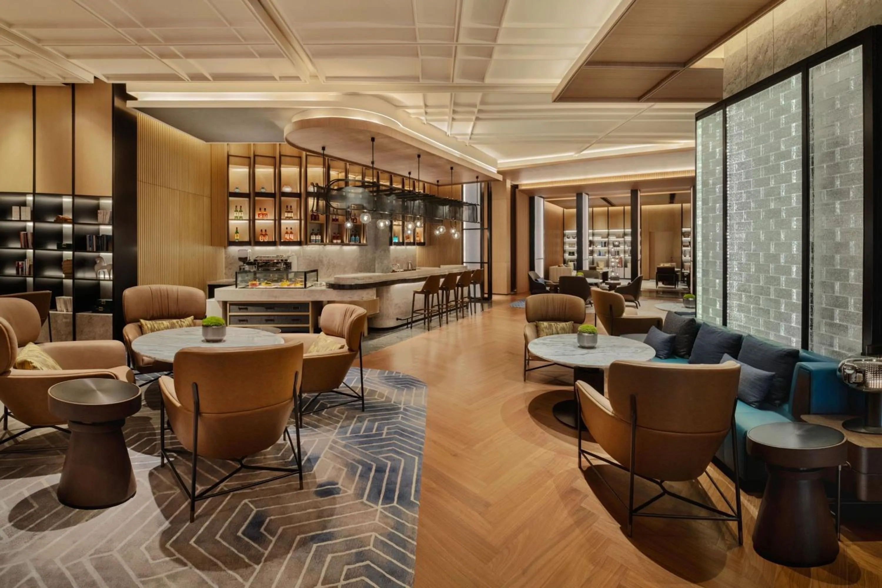 Lobby or reception in Wuhan Marriott Hotel Wuchang