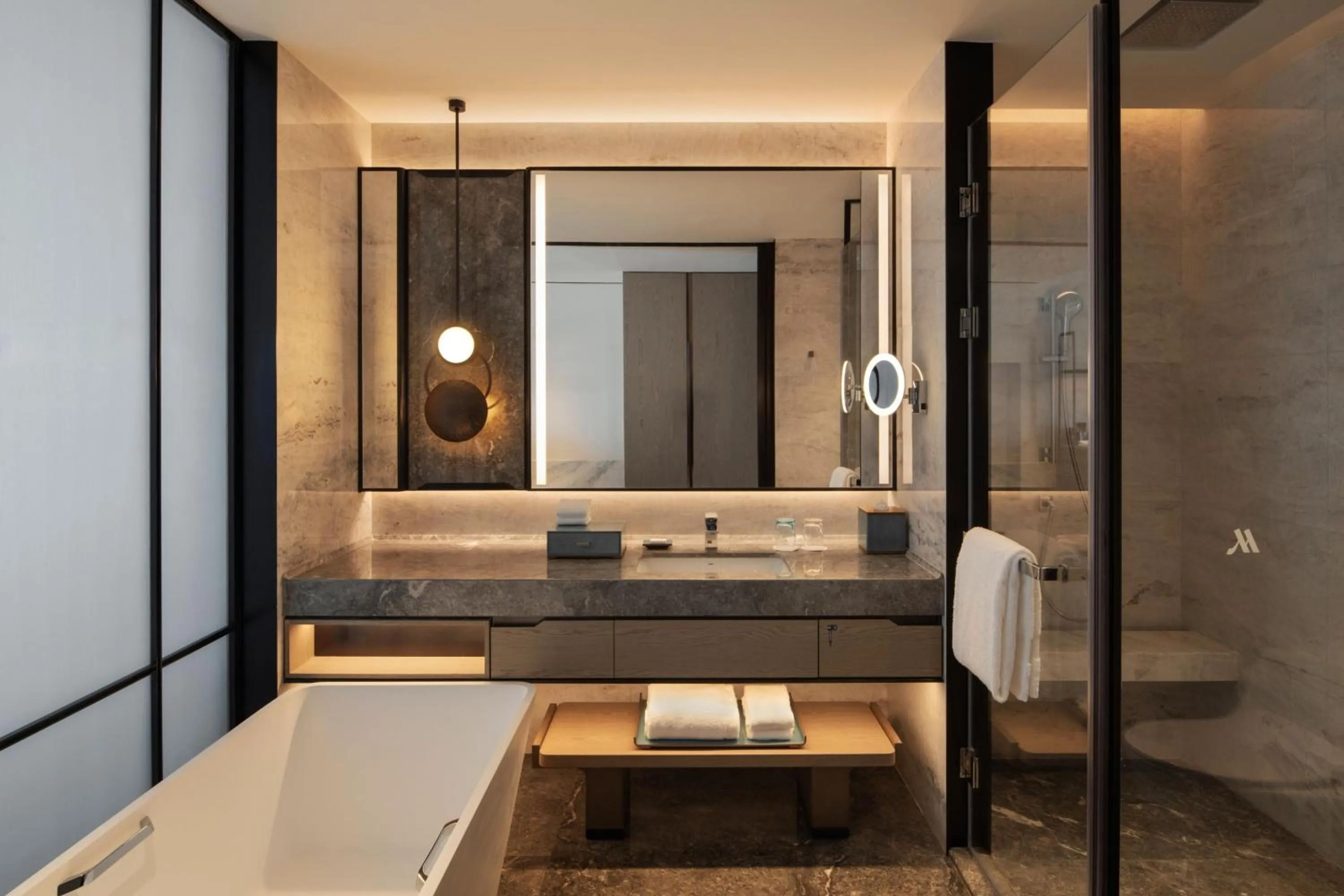 Bathroom in Wuhan Marriott Hotel Wuchang
