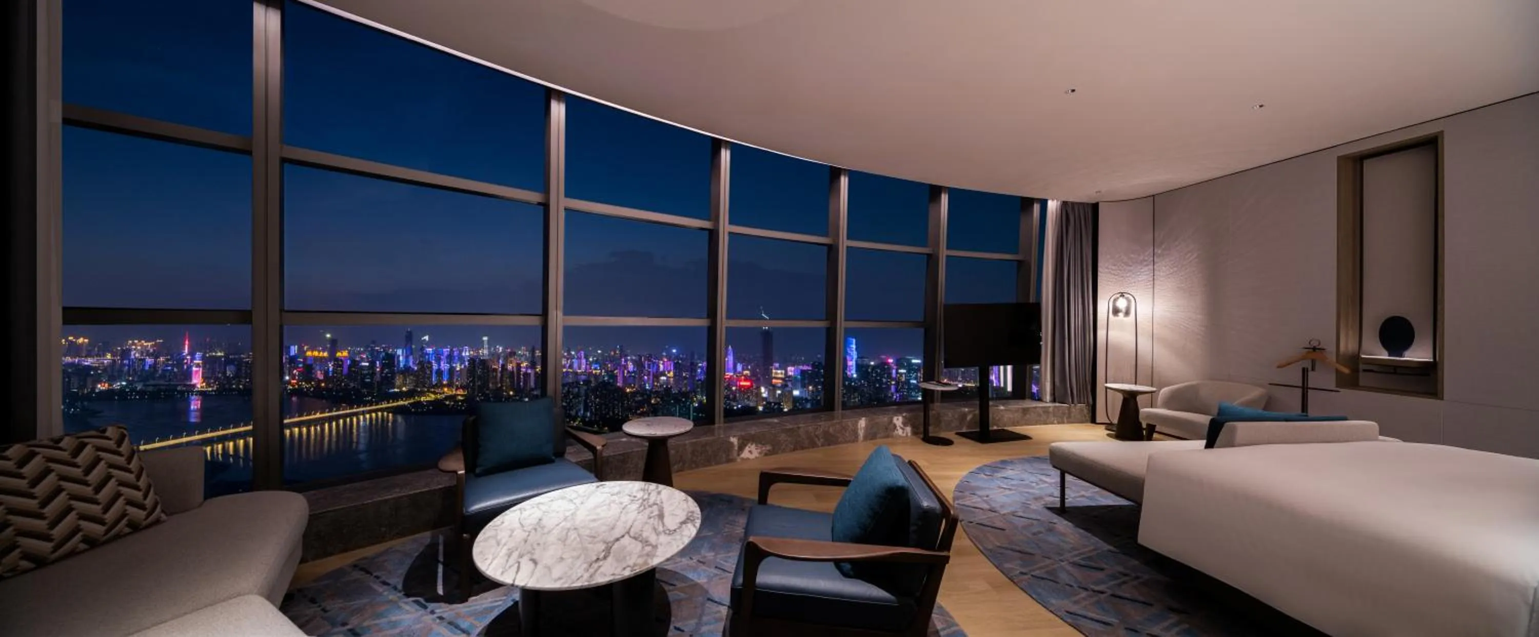 Bed in Wuhan Marriott Hotel Wuchang