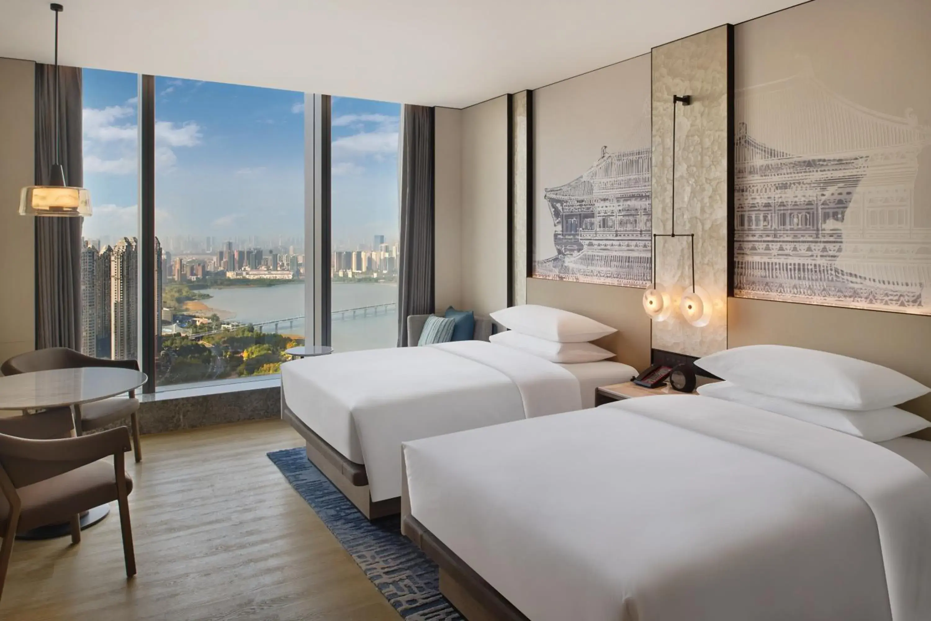 Executive Lake View Twin in Wuhan Marriott Hotel Wuchang Executive Lake View Twin in Wuhan Marriott Hotel Wuchang