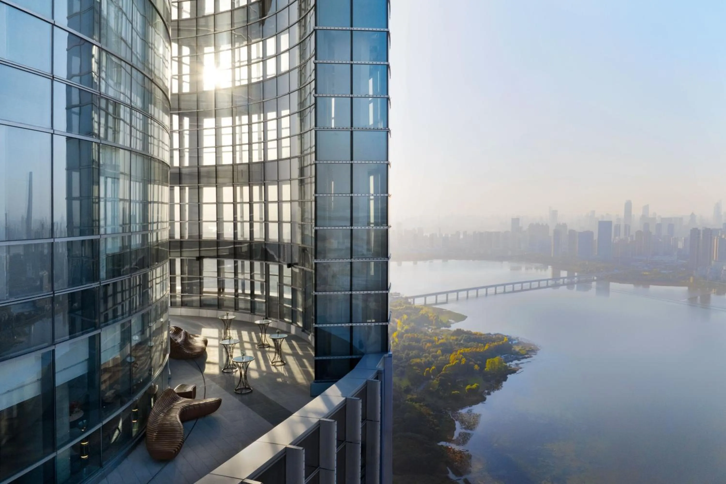 Balcony/Terrace in Wuhan Marriott Hotel Wuchang