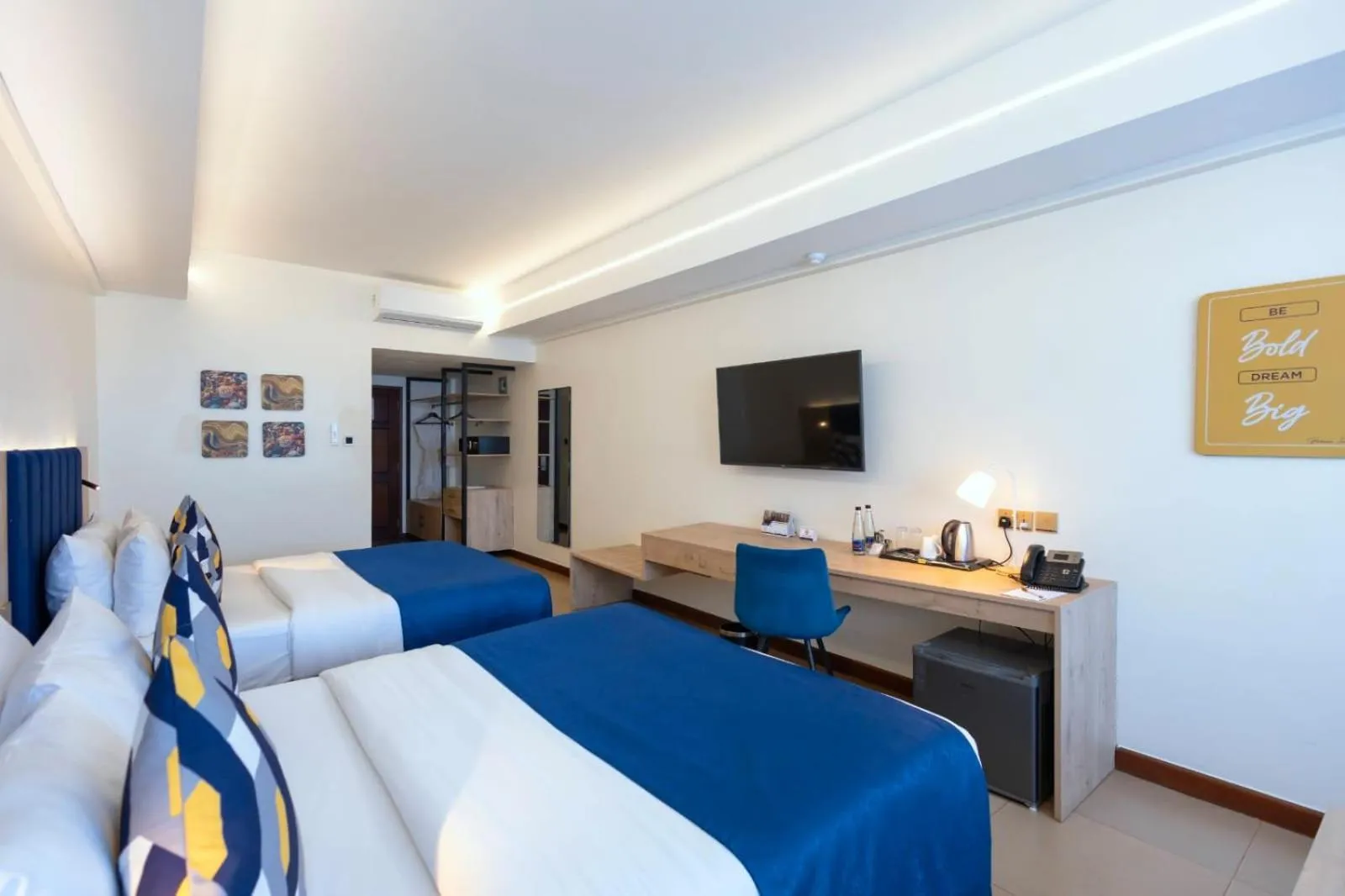 Bed in Premium Inn Mombasa City