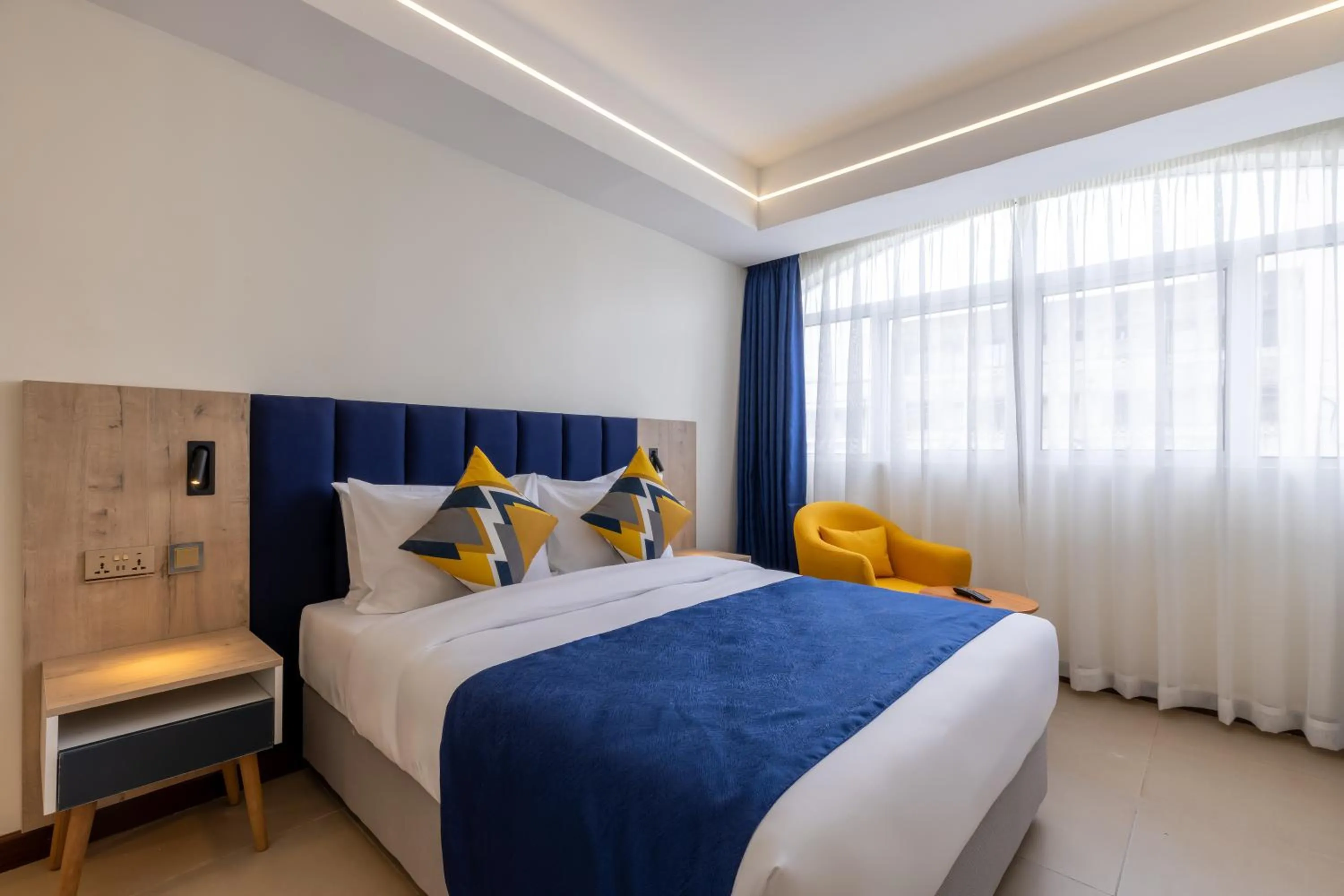 Bed in Premium Inn Mombasa City