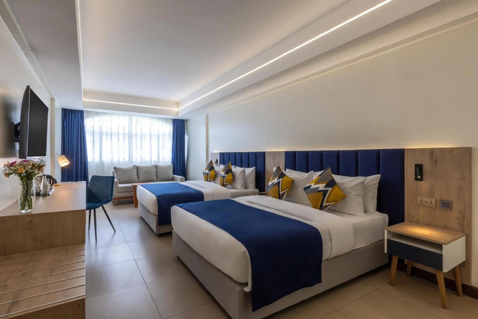 Bed in Premium Inn Mombasa City