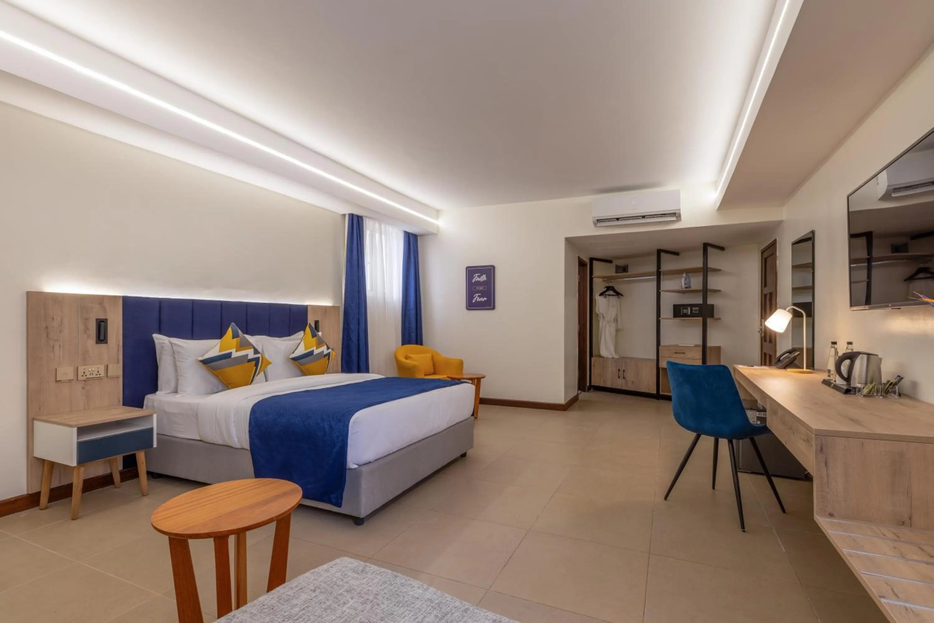 Bed in Premium Inn Mombasa City