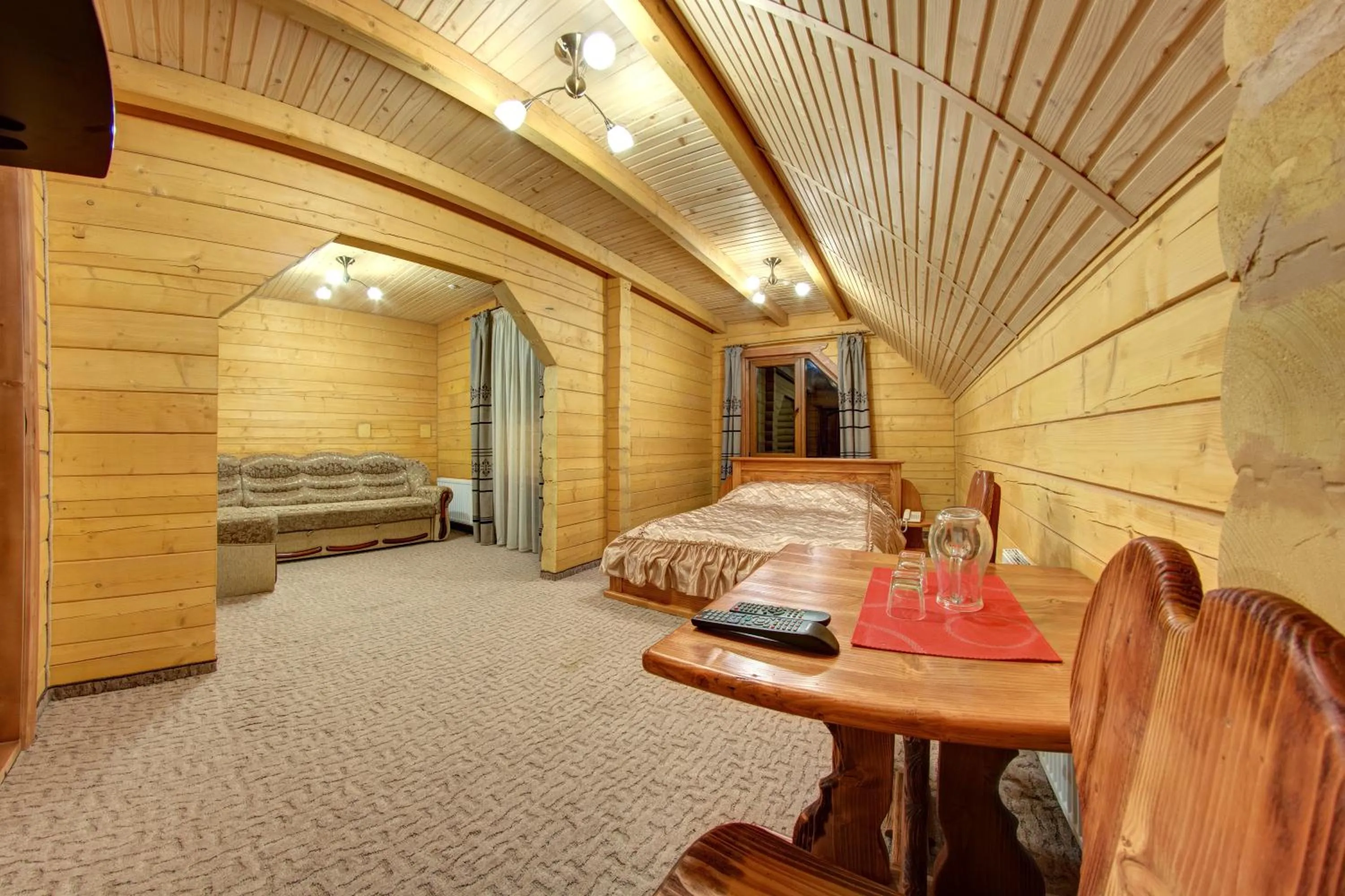 Dining area, Bed in Karpatski Dzherela