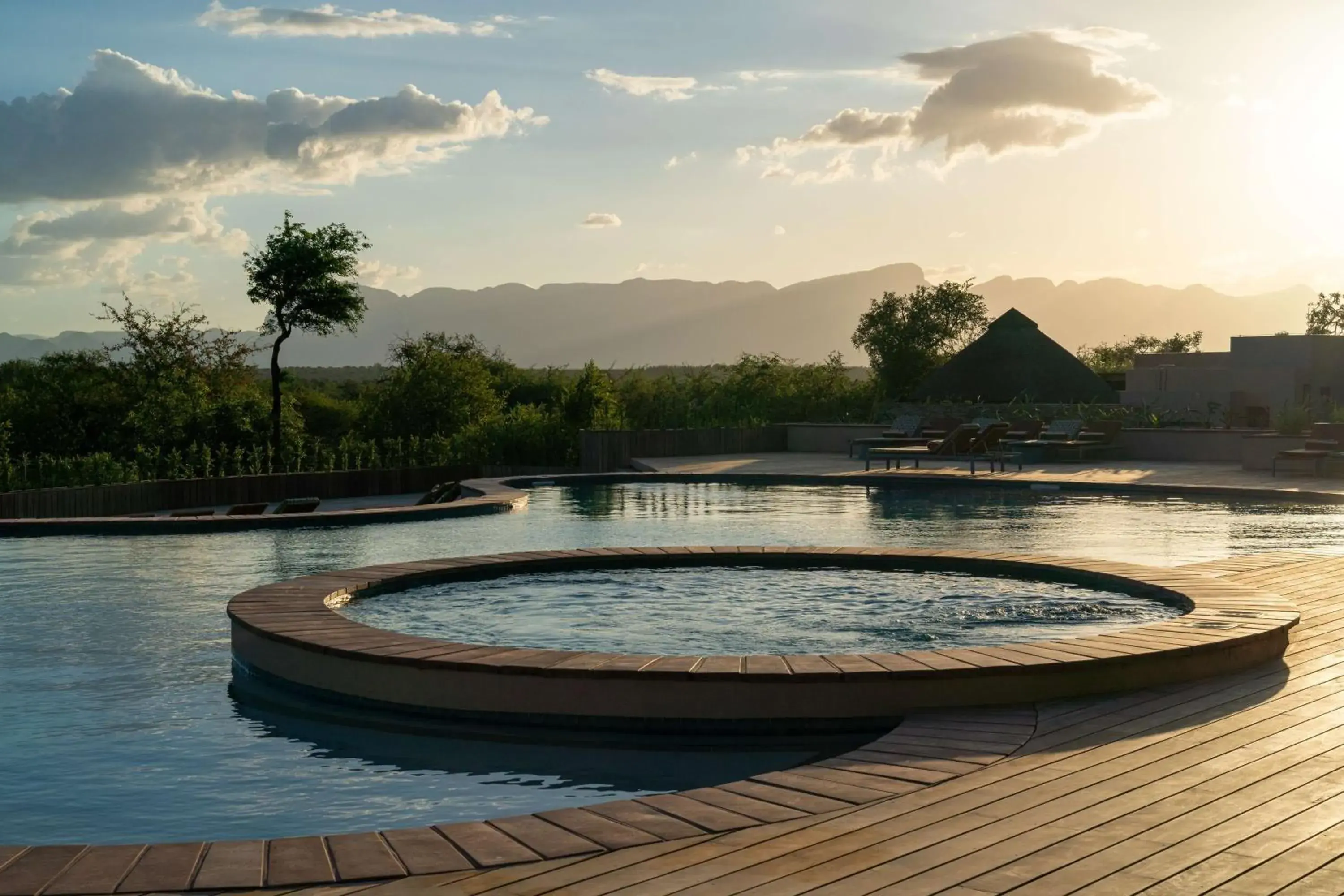 Pool view in Radisson Safari Hotel Hoedspruit Pool view in Radisson Safari Hotel Hoedspruit