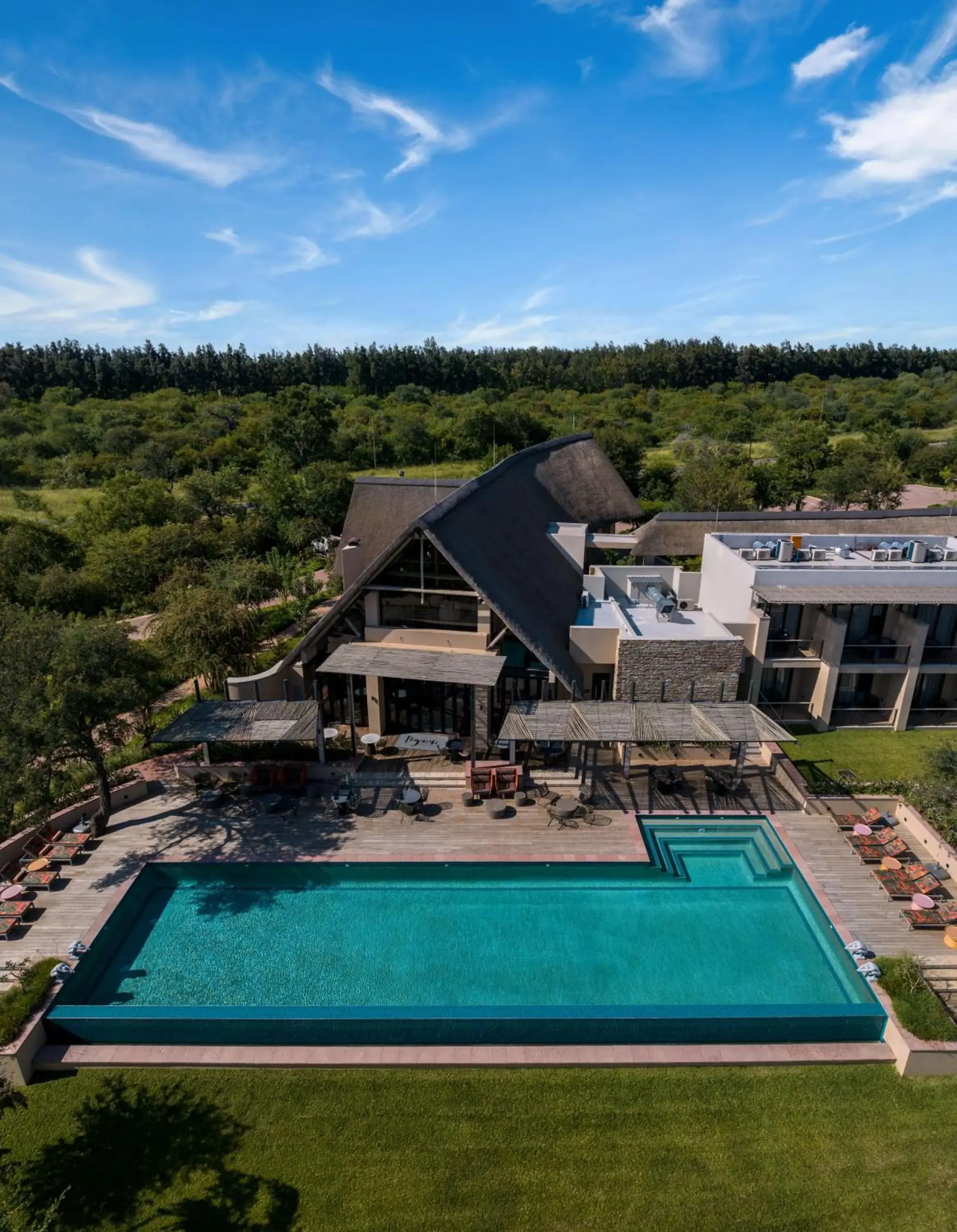 Pool view in Radisson Safari Hotel Hoedspruit Pool view in Radisson Safari Hotel Hoedspruit