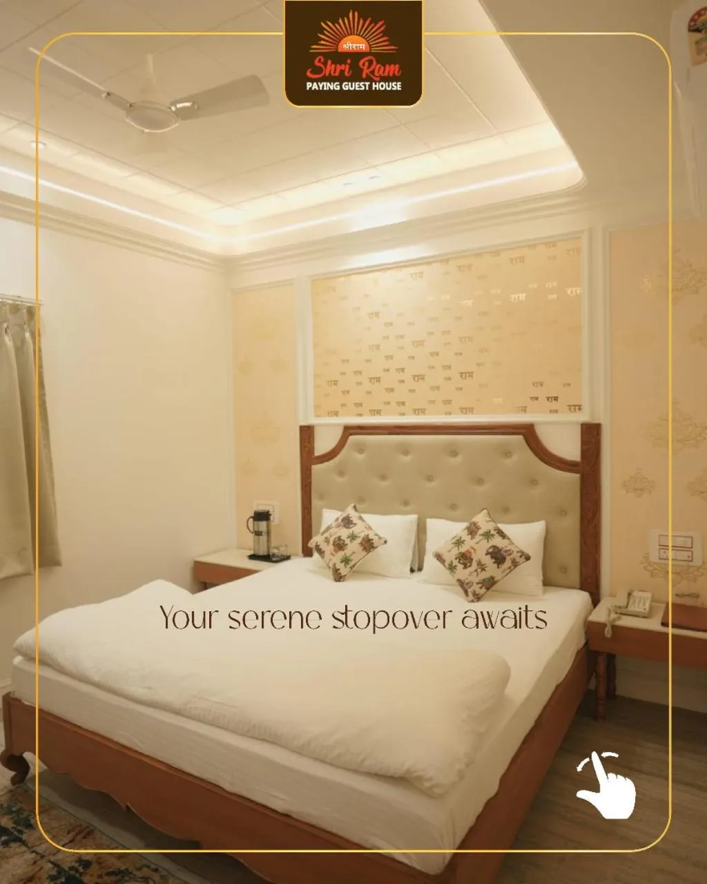 Bed in Shri Ram Paying Guest House Premium Rooms