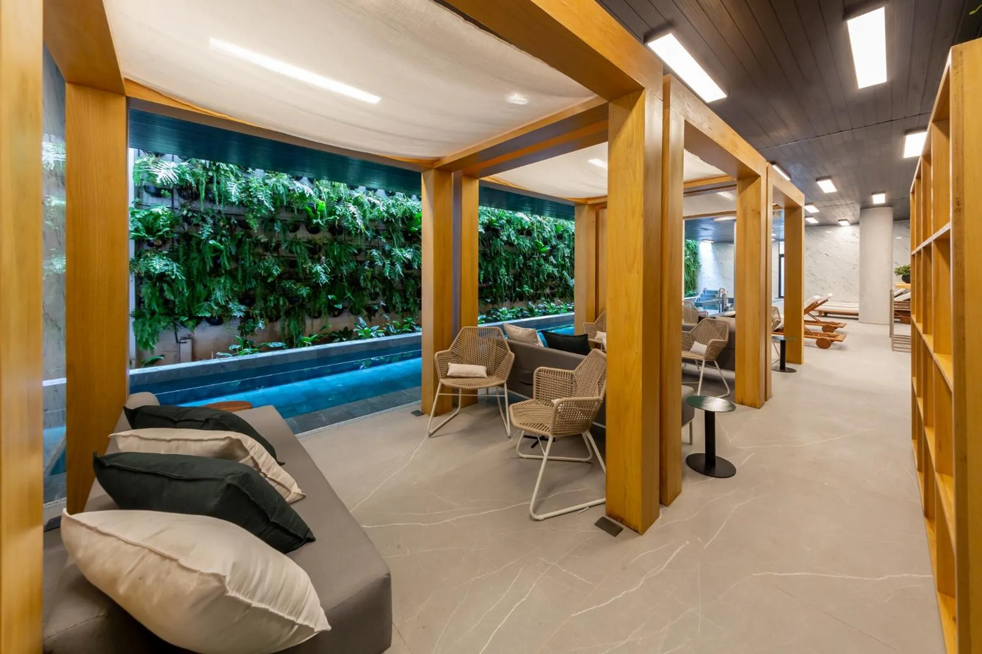 Pool view in Charlie Nik Vila Mariana
