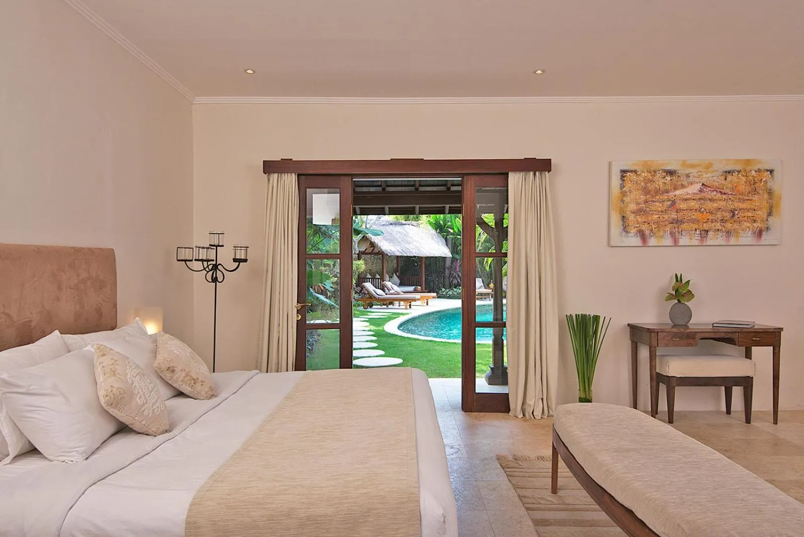 Bed in Villa Kubu Seminyak