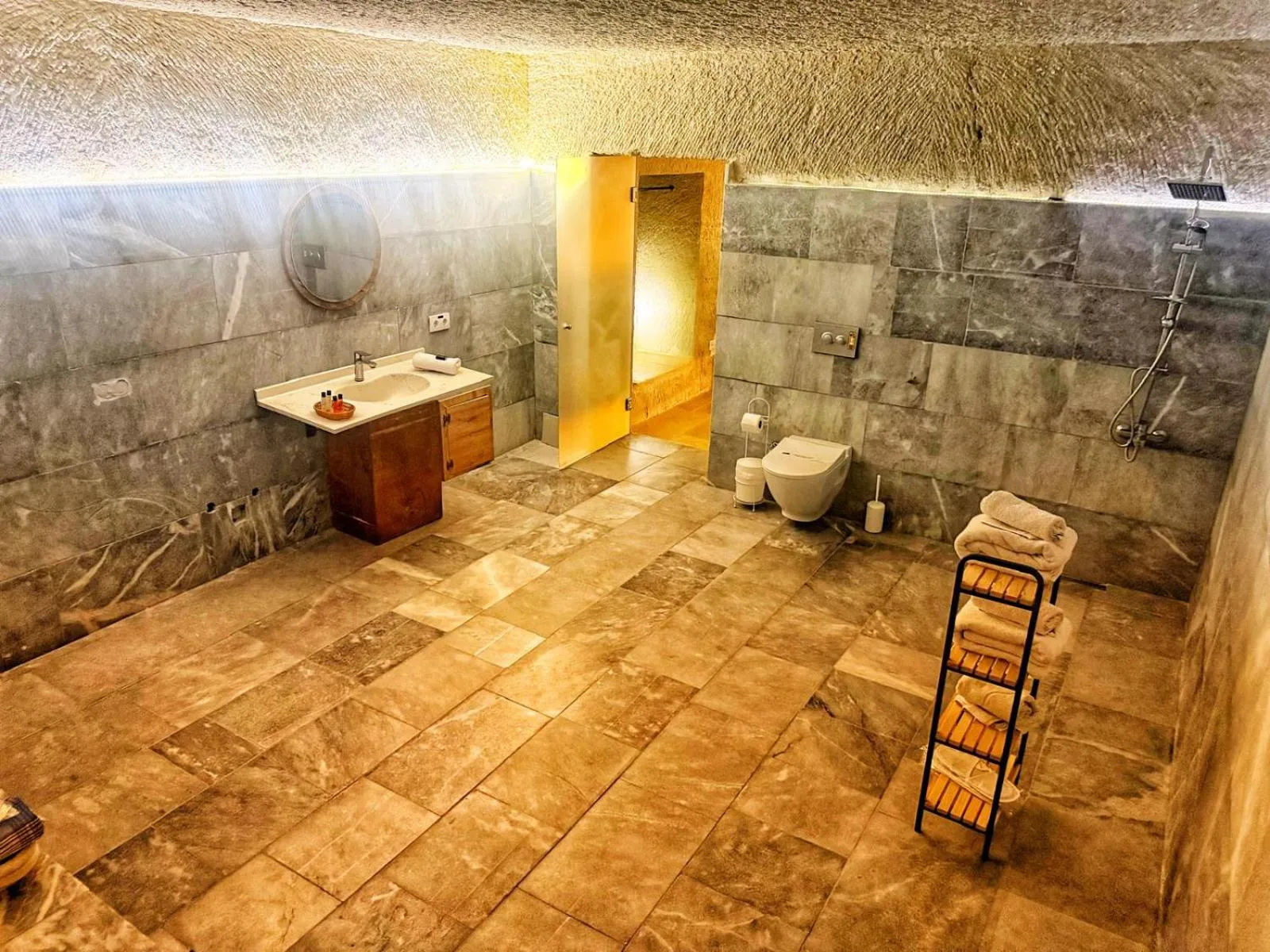 Bathroom in My Cave Suites